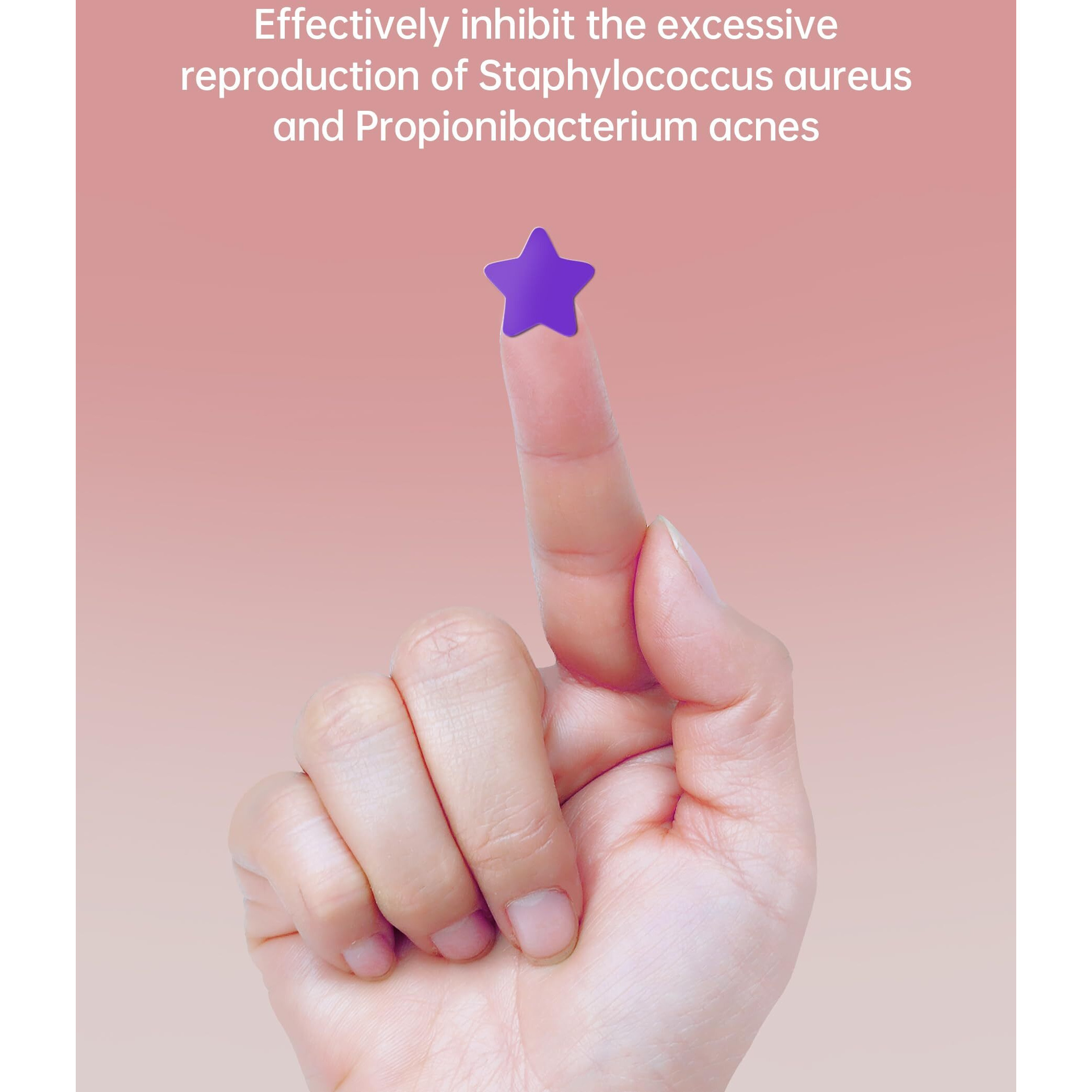 Jefusst Star Acne Patches 112 Dots, Star Pimple Patch Pimple Patches Hydrocolloid Acne Patches For Face Cute Zit Patches Pimple Stickers Acne Dots - Purple, Blue, Green And Yellow