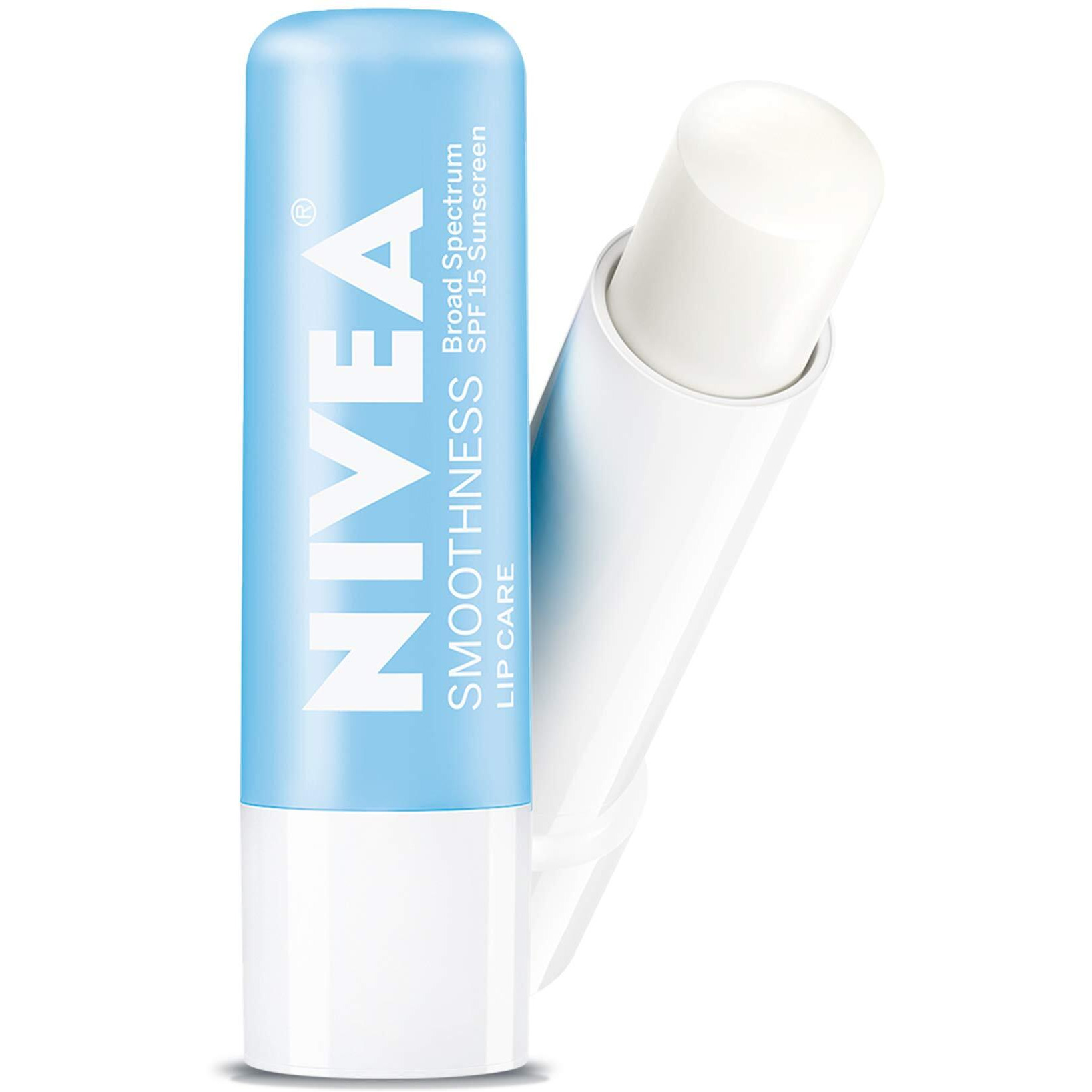 Nivea Smoothness Lip Care - Broad Spectrum Spf 15 For Chapped Lips - .17 Oz. Stick