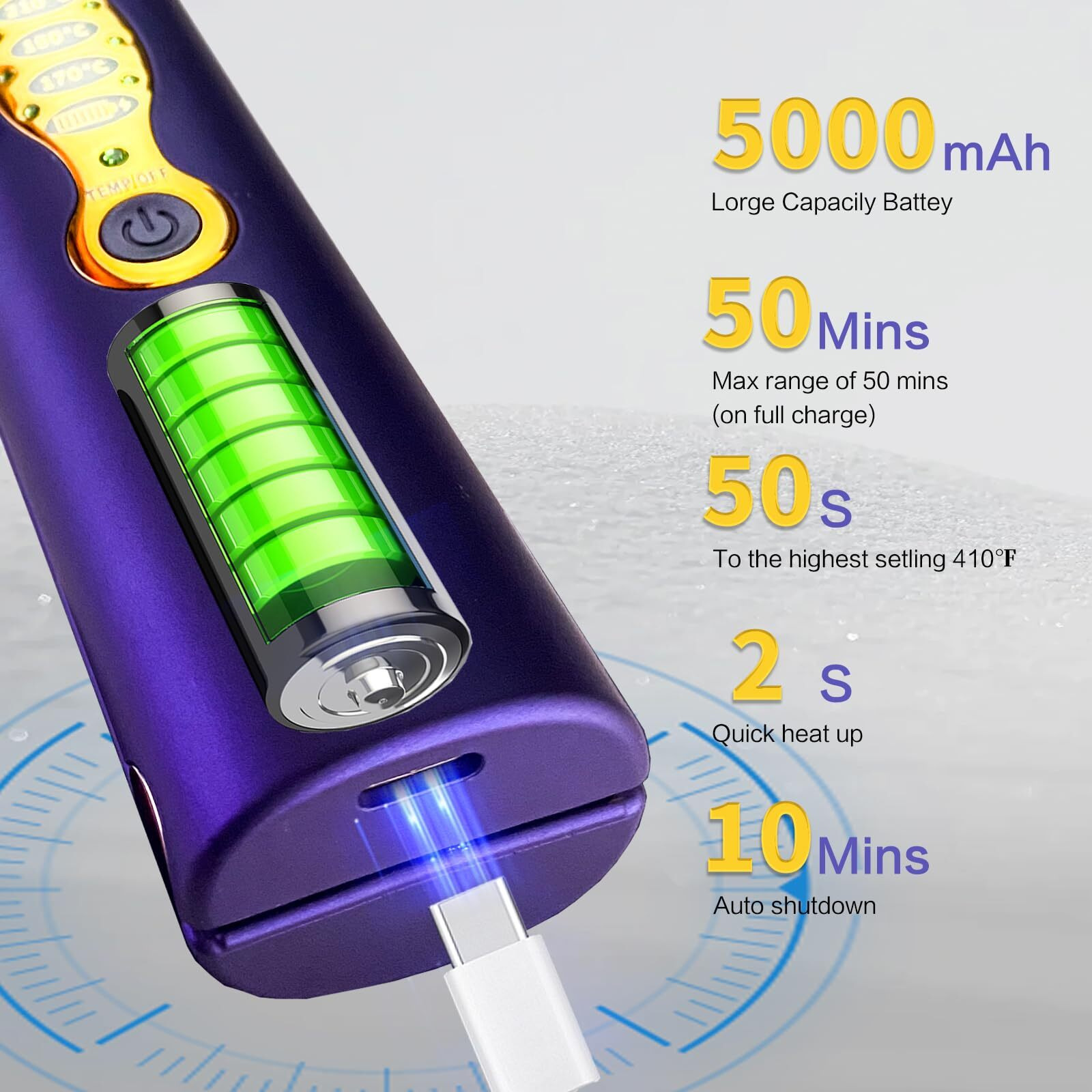 Cordless Hair Straighteners Titanium Portable Flat Iron Wireless Hair Straightener 2 In 1 For Straightening And Curling Travel Straightener Dual Voltage 5000 Mah Battery Heats Up In Seconds