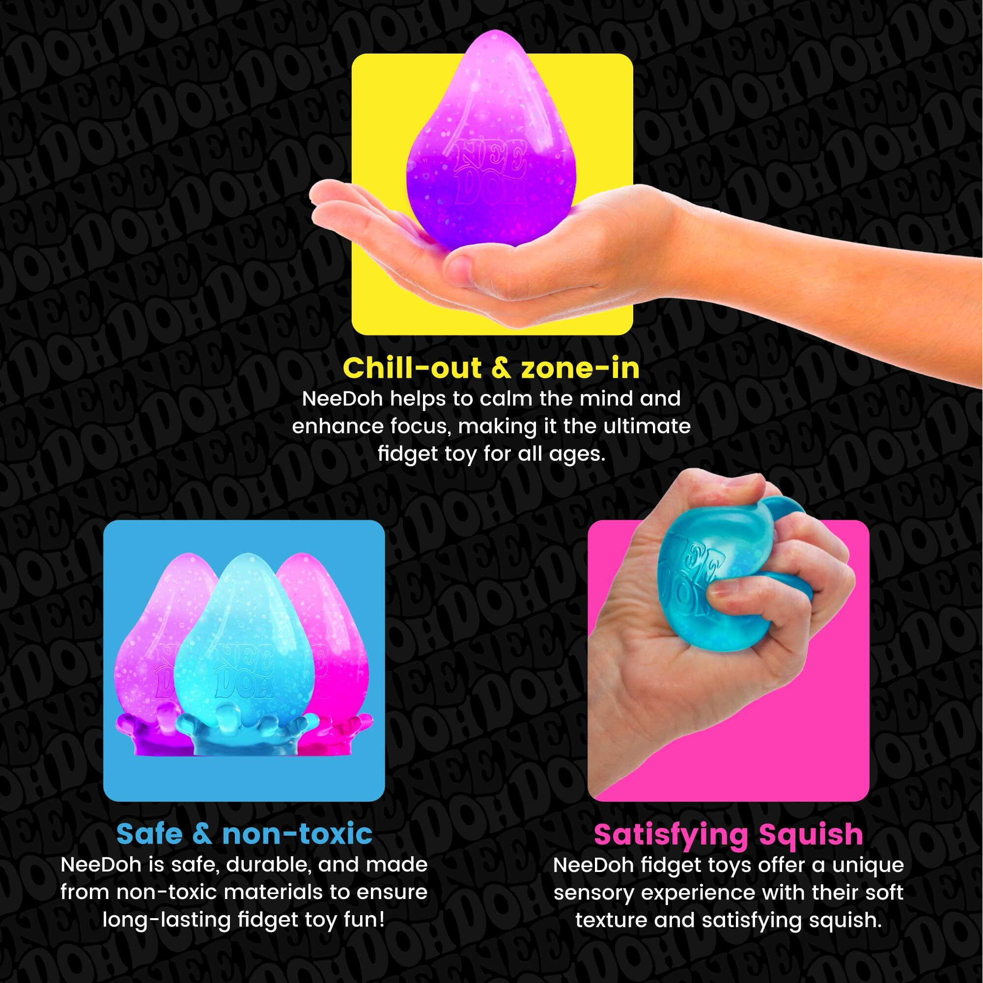 Schylling Needoh Dream Drop - Sensory Squeeze Toy With Dreamy Smooth Squeeze - 3"" Tall - Color May Vary (Pack Of 1)