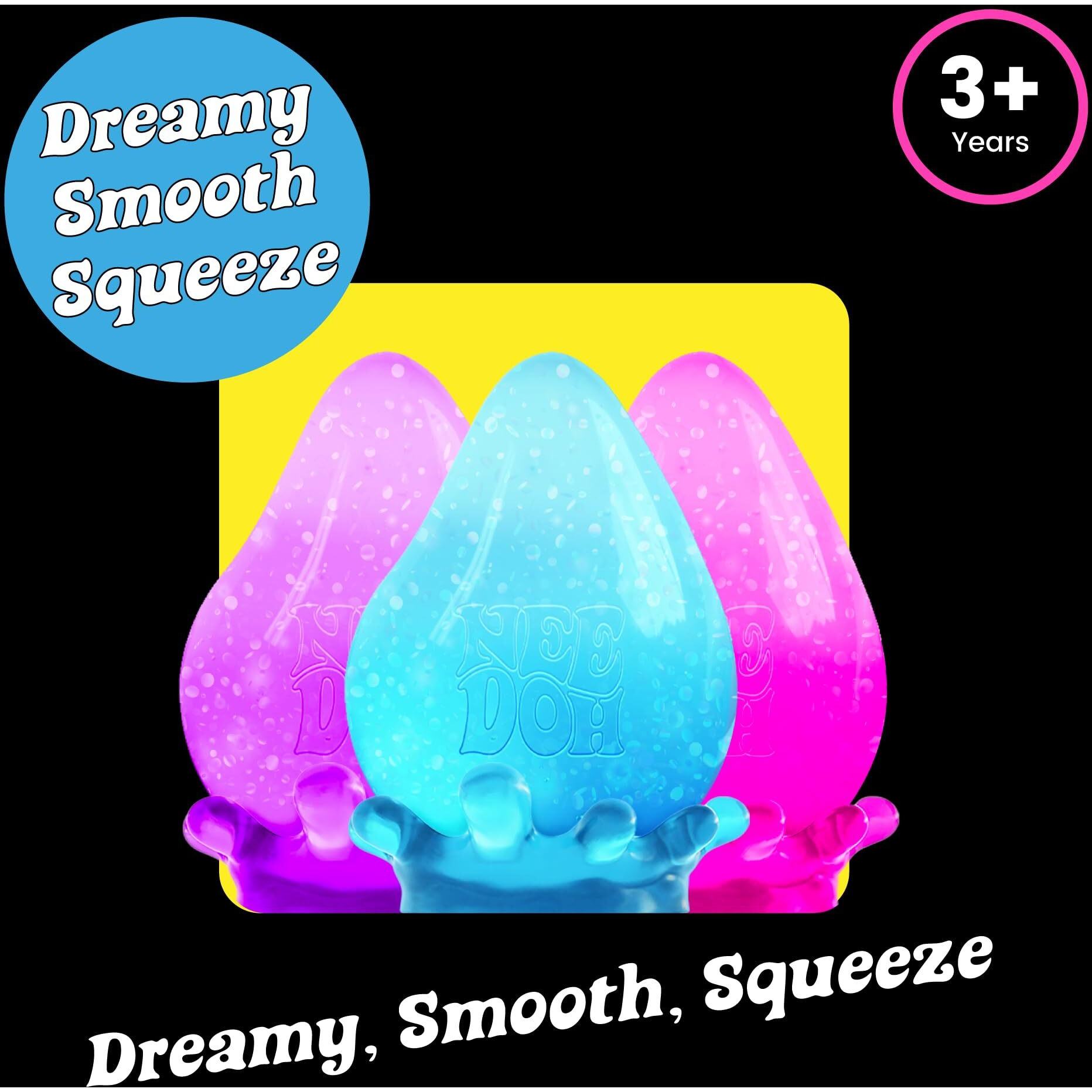 Schylling Needoh Dream Drop - Sensory Squeeze Toy With Dreamy Smooth Squeeze - 3"" Tall - Color May Vary (Pack Of 1)