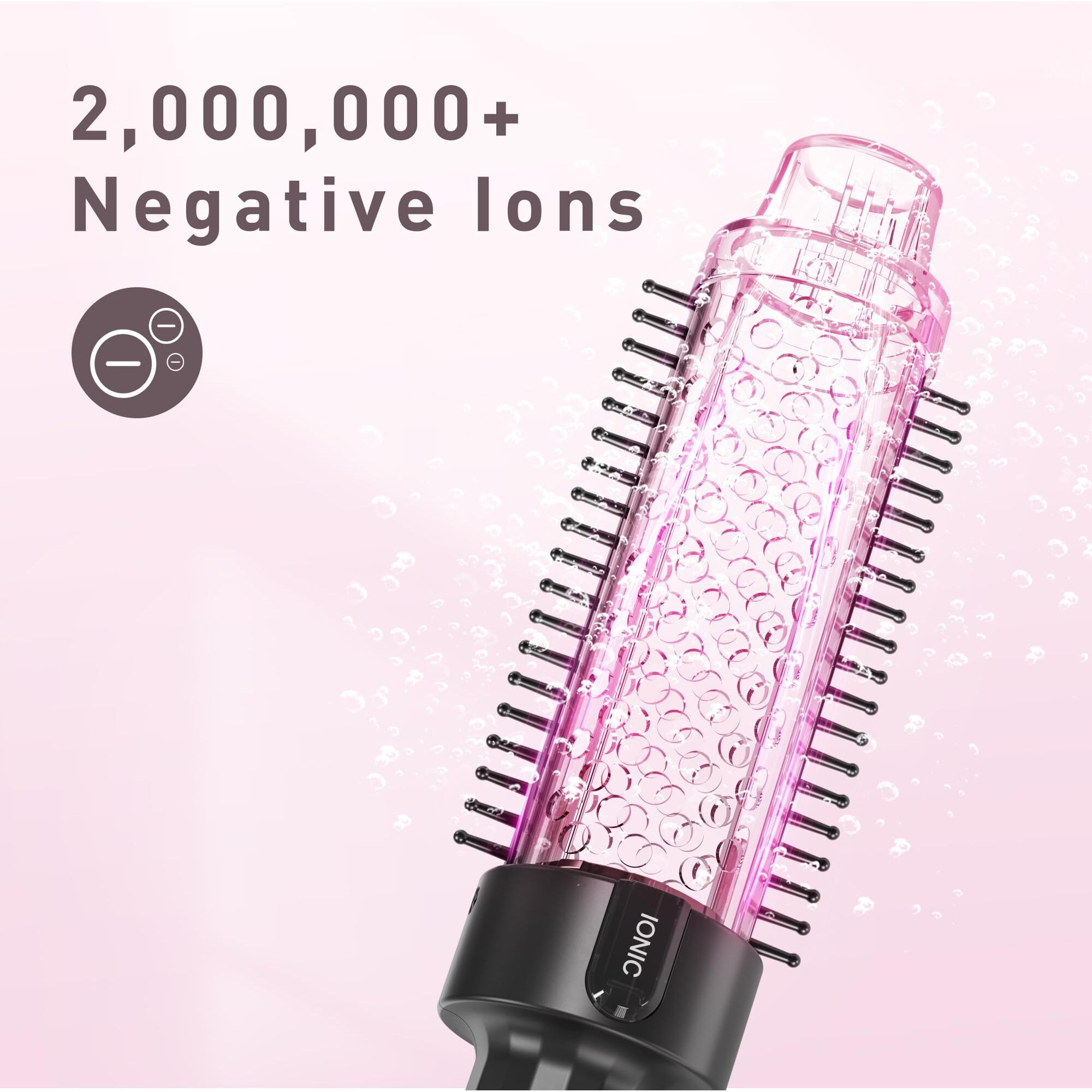 Thermal Brush, 1.5 Inch Blowout Brush, Ionic Heated Round Brush With 5 Settings, Dual Voltage Curling Brush, Round Brush For Blowout Look, Rose Gold