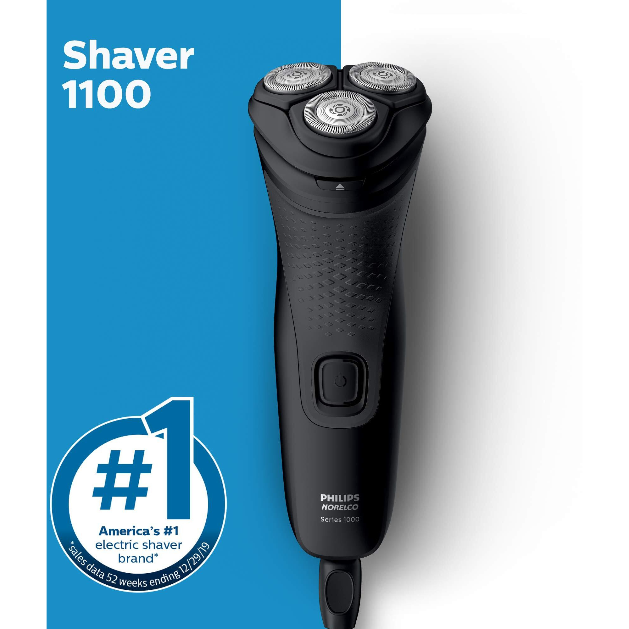 Philips Norelco Shaver 1100, With Comfort Cut Blades & 4D Flex Heads (Corded Use Only), S1015/81