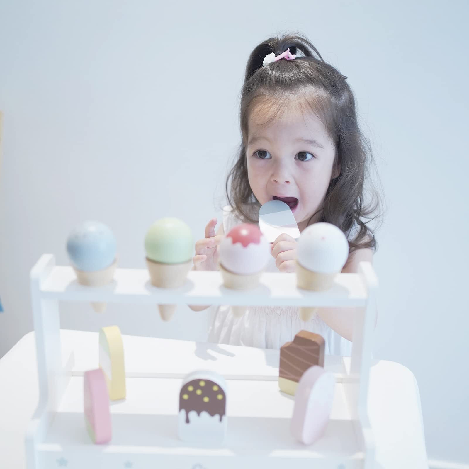 Nunukids Wooden Ice Cream Set Wood Ice Cream Toy For Kids 10Pc Ice Cream Toys For Toddlers