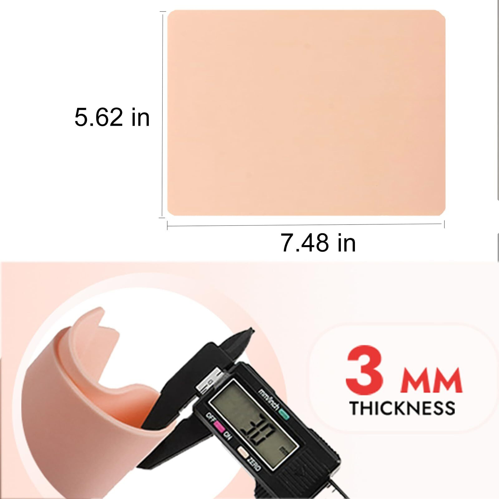 10Pcs Tattoo Skin 3Mm - Urknall Fake Skin Blank Tattoo Practice Skin Double Sides Fake Skin Tattoo For Beginners And Tattoo Artists Tattoo Supplies
