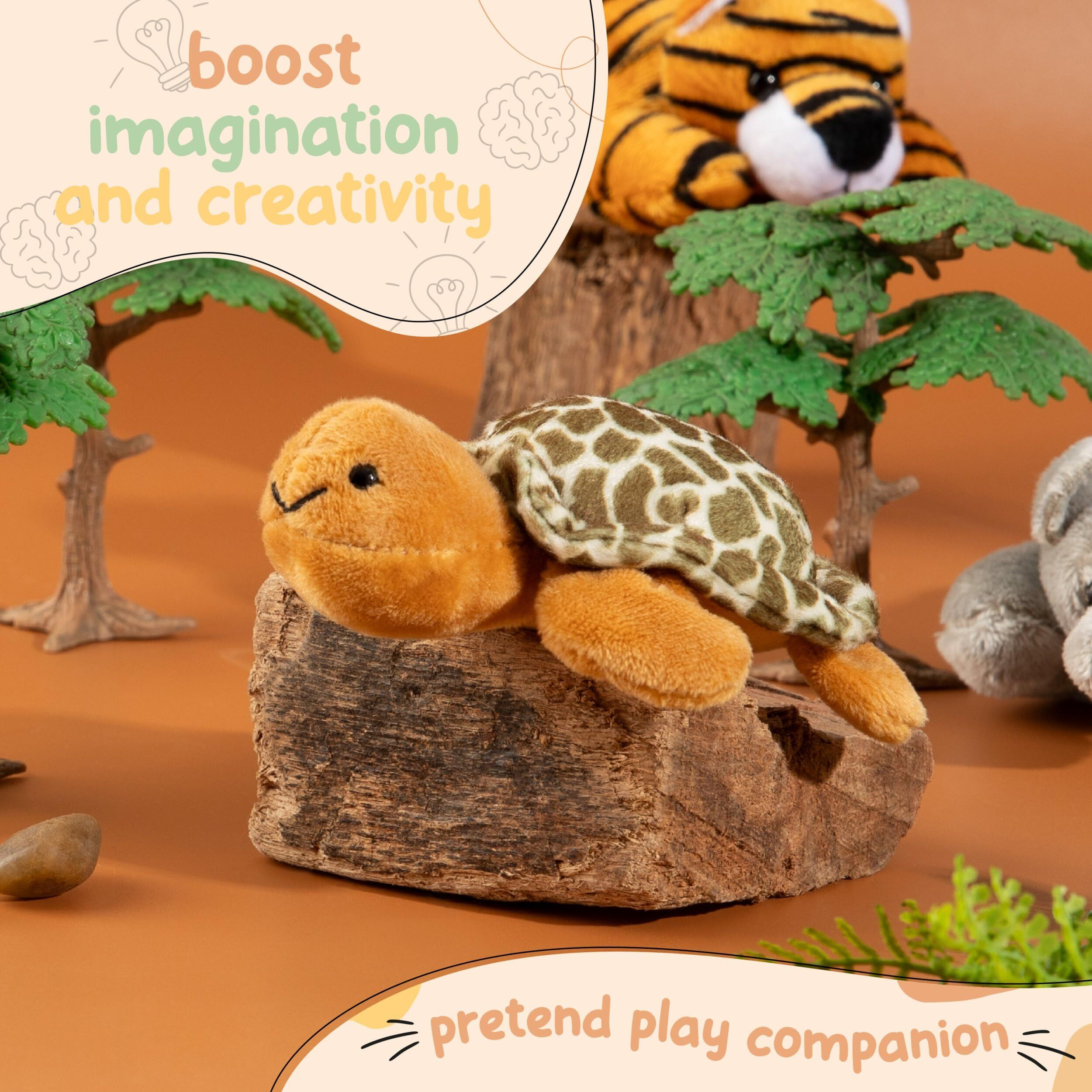 Forest And Twelfth Kids Forest And Twelfth Stuffed Animal Mini Tortoise Plush Toys, 12 Pack Stuffed Animal Plush Toys Party Favors And Goody Bags, Classroom Treasure Box Prizes, Stocking Stuffers