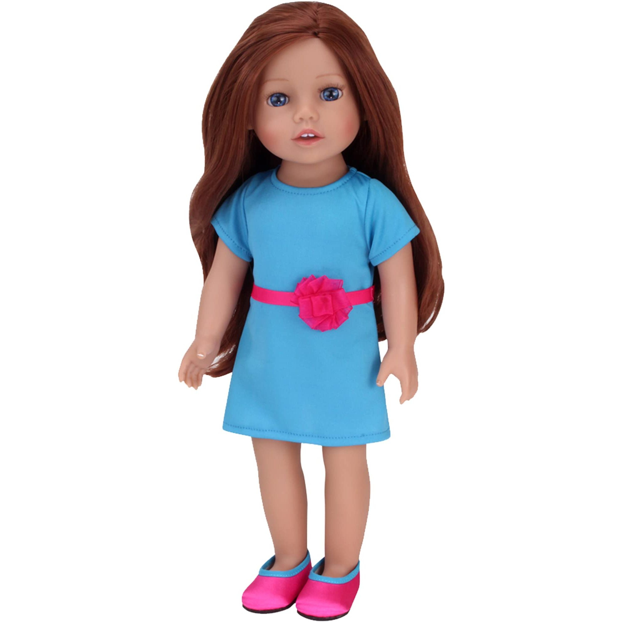 Sophia's Everyday Girl Collection Posable 18'' All Vinyl Doll Hailey With Auburn Hair, Blue Eyes And Light Skin Tone