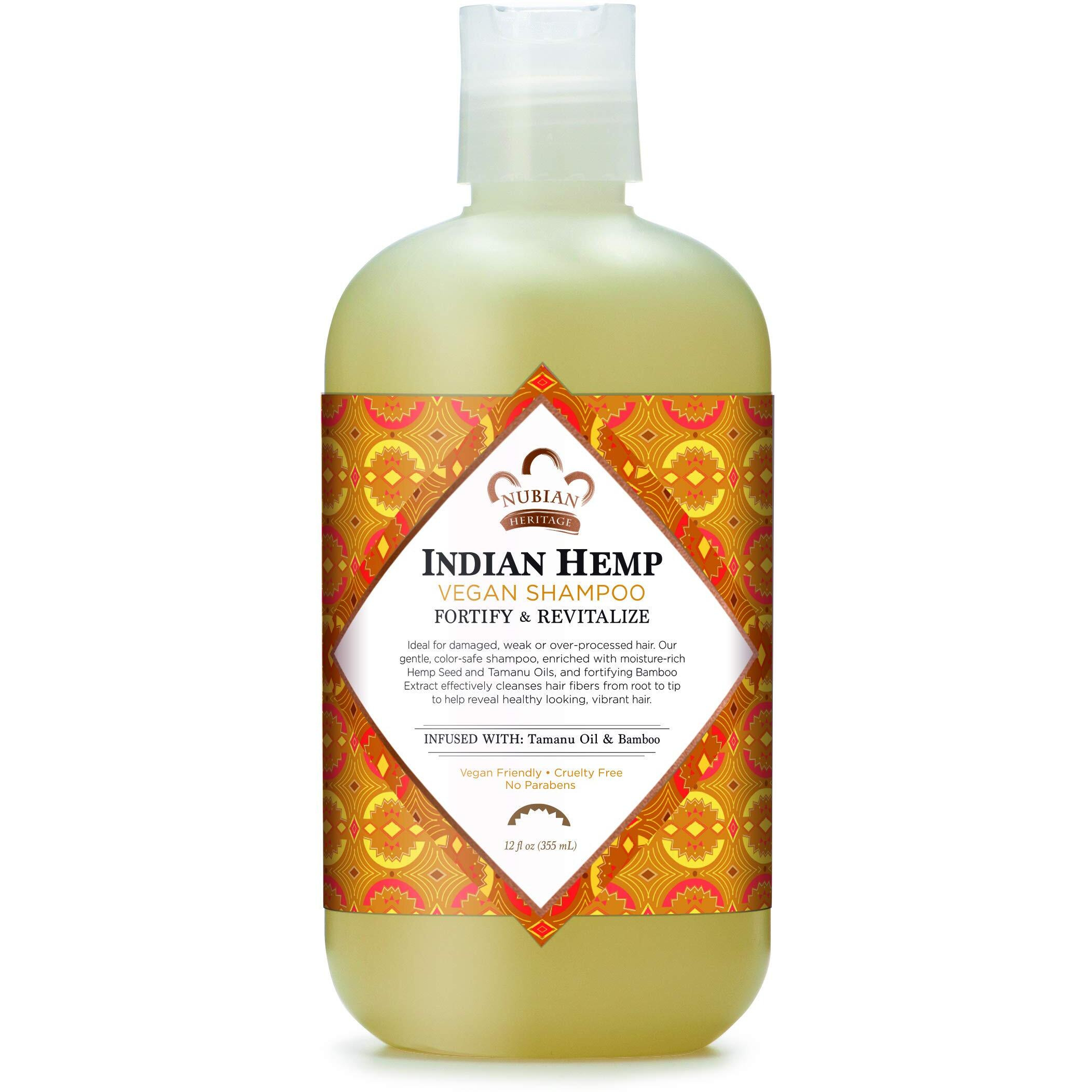 Nubian Heritage Shampoo For Weak Hair, Indian Hemp Helps Strengthen And Nourish Hair, 12 Oz