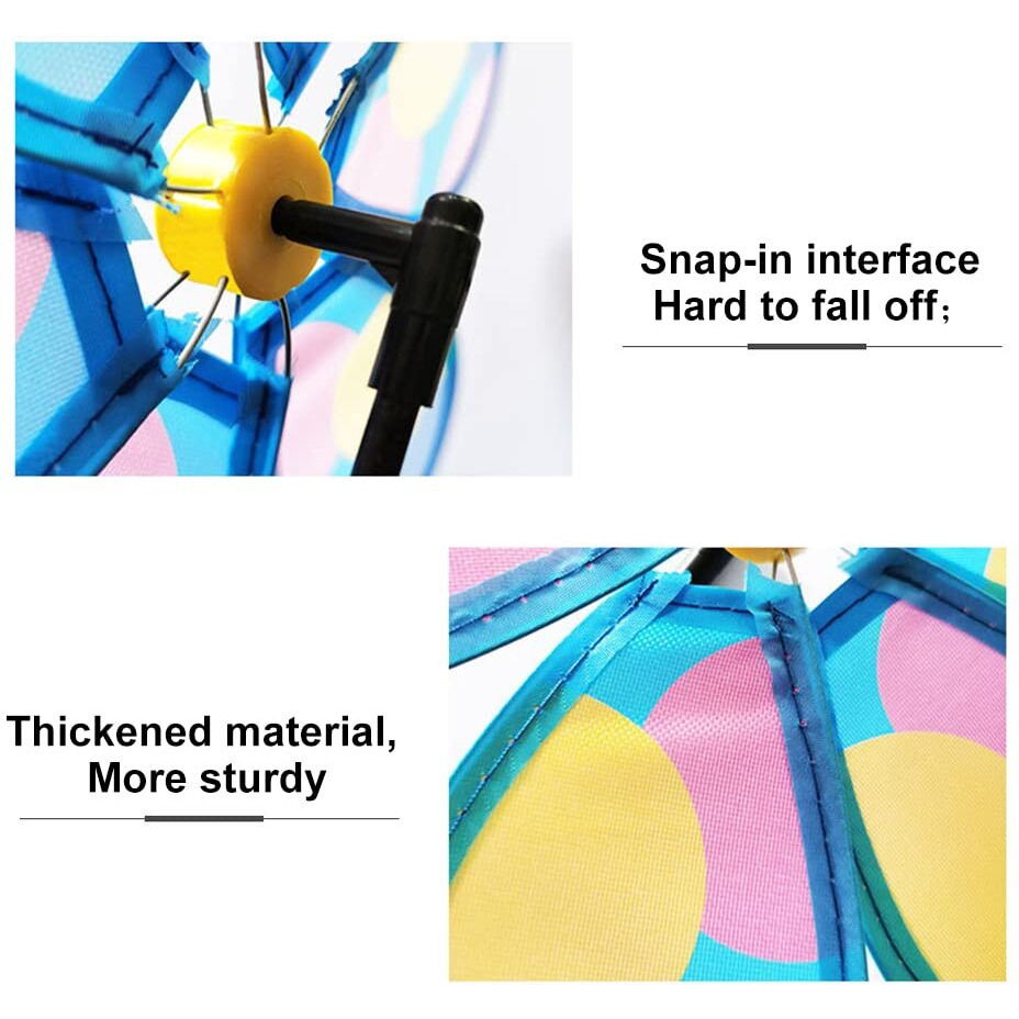 Hadeeong 4Pcs Wind Spinners For Yard And Garden, Lawn Yard Decorations Pinwheels Colorful Whirligigs Windmill Kids Toys For Outdoor Decor