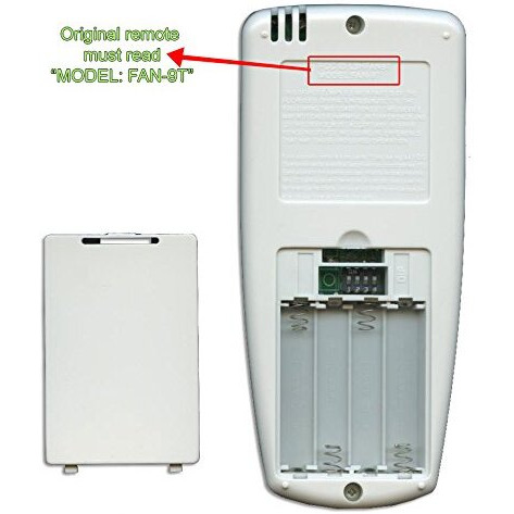 Anderic Replacement Fan-9T With Reverse Key Thermostatic Remote Control For Hampton Bay Ceiling Fans - Fan9T (Fcc Id L3Hfan9T, Pn Fan9Tr, Works Receiver Fan10R, Fan-10R)