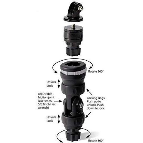 Railblaza Kayak Action Camera Mount Pole Kit, Compatible With Starport Mount