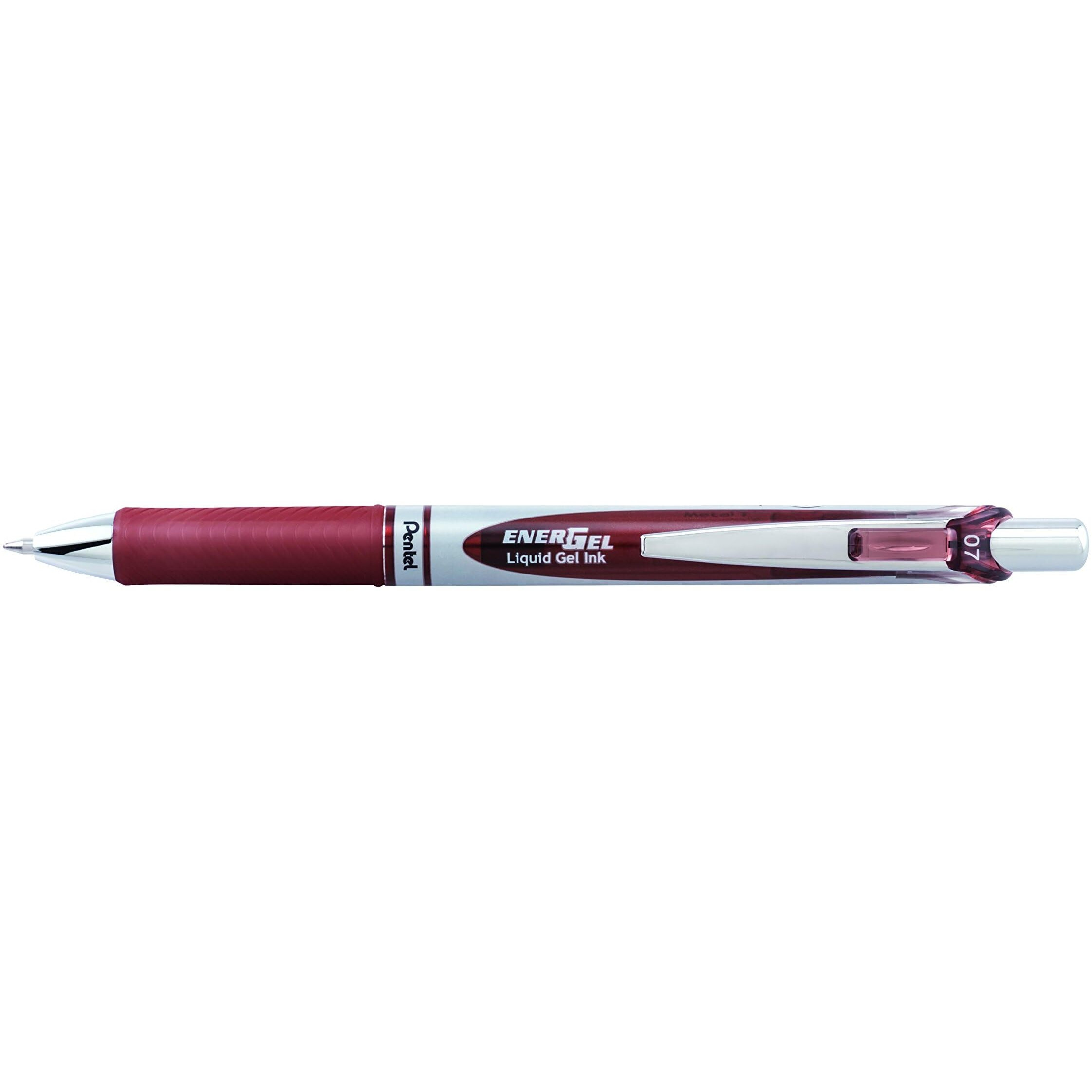 Pentel Energel Deluxe Rtx Liquid Gel Ink Pen Set Kit, Pack Of 3 With 4 Refills (0.7Mm) (Brown)