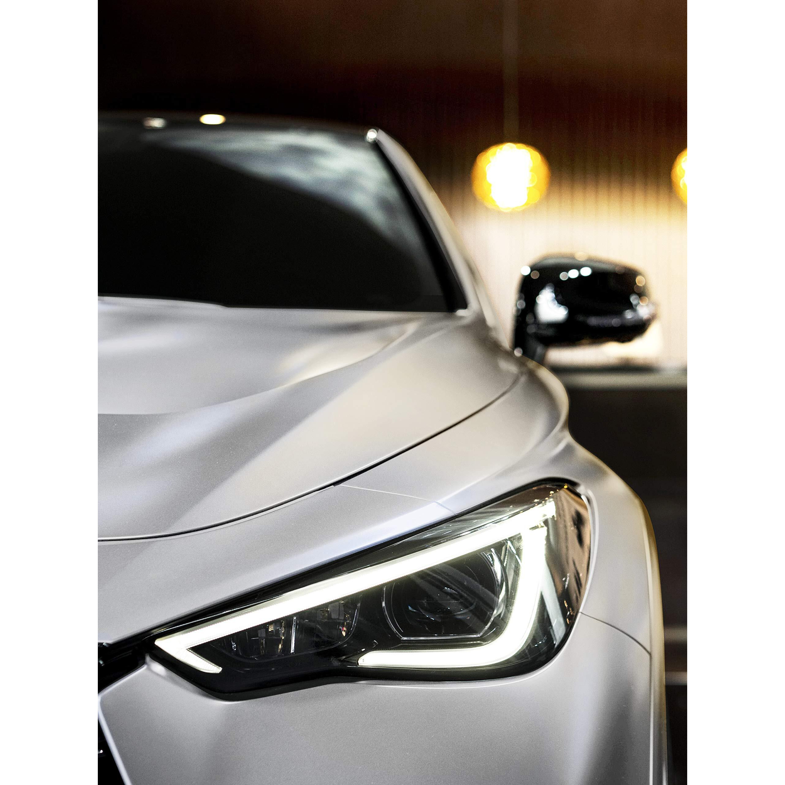 Vvivid+ Premium Vinyl Wrap Film (1.49Ft X 5Ft, Matte Suzuka Ice Grey)