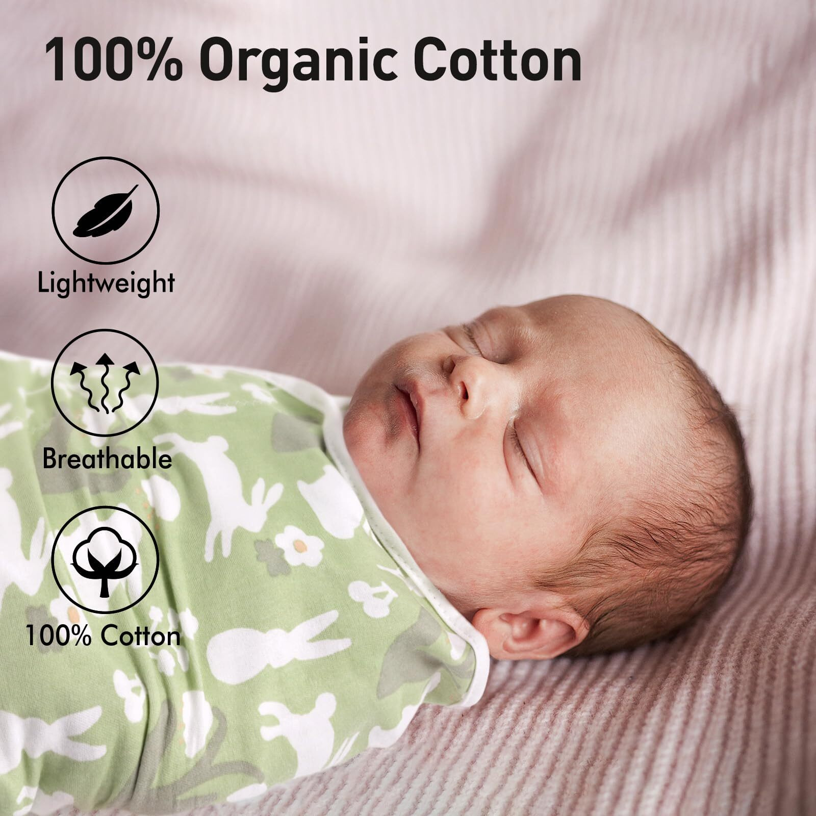 Gllquen Baby Swaddle Blanket Sleep Sacks For Newborn - Baby Swaddles 0-3 Months, 3-Pack Newborn Swaddle Sack, Baby Swaddle Wrap, Baby Essentials, Registry & Gift (Small/Medium)