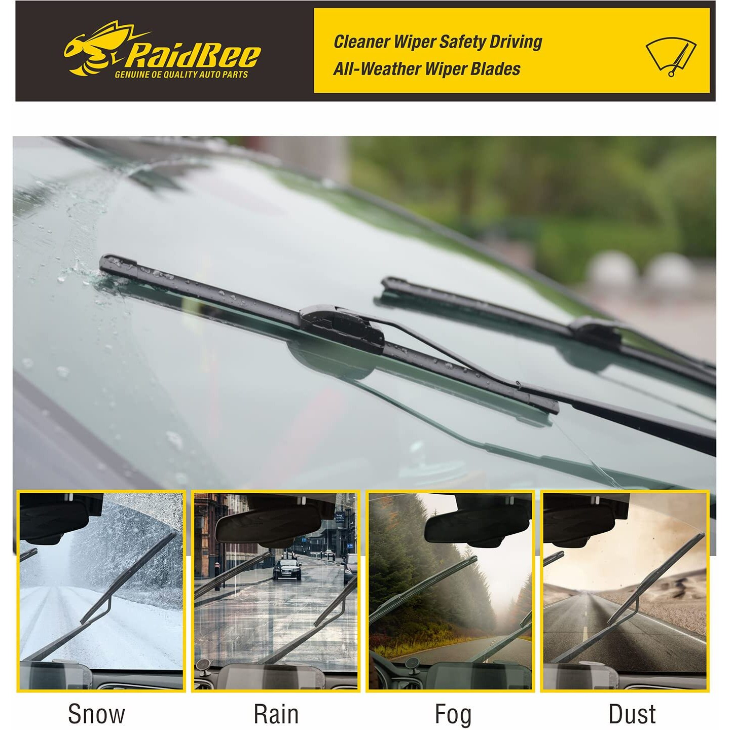 Raidbee Oem Windshield Wipers,Wiper Blades Replacement For Toyota Highlander 2008-2019 Front And Rearwindshield Wipers For My Car,Automotive Replacement Windshield Wiper Blades 26 ""&20 ""&12 ""