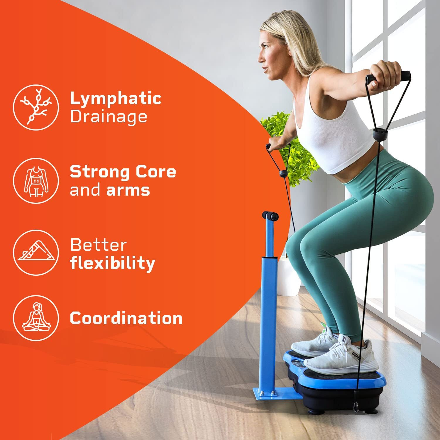 Lifepro Vibration Plate Exercise Machine With Magnetic Acupoints, Whole Full Body Vibration Platform Machine For Beginners & Recovery, Vibration Plate For Lymphatic Drainage, Full Body Workout Machine