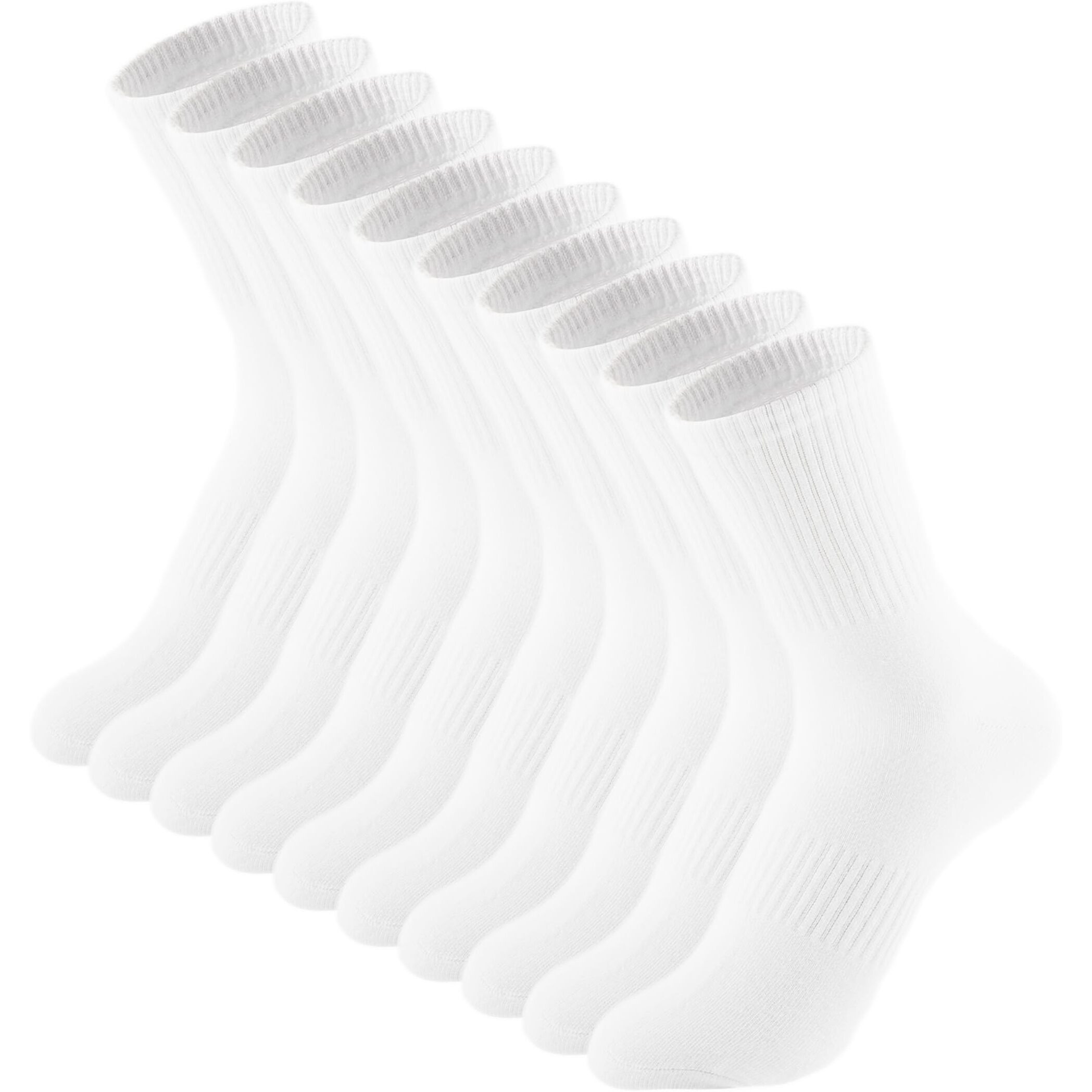Irisbear 9-11 White Crew Socks For Women Athletic Workout Gym Casual Thin Soft Cotton Crew Socks