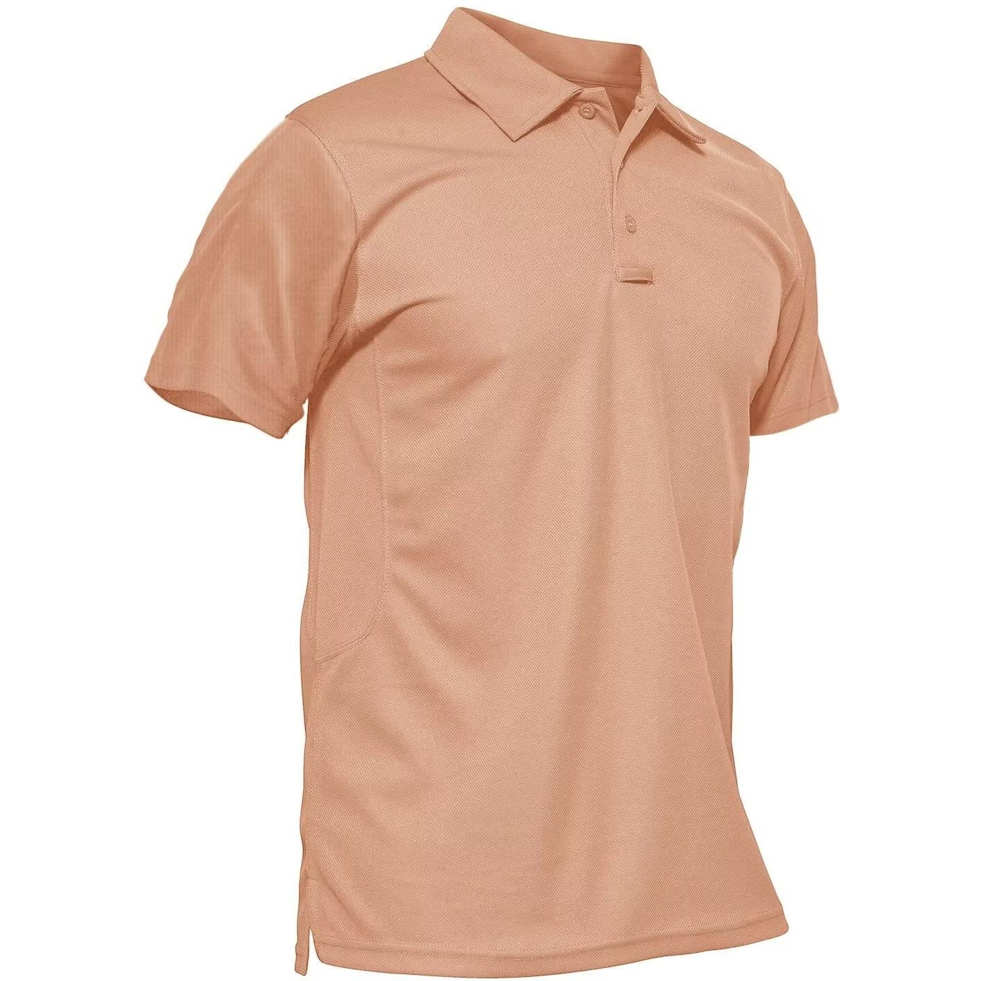 Magcomsen Golf Polos For Men Dry Fit Short Sleeve Polo Shirts Breathable Athletic Polo Shirts Rugby Shirt Apricot Xl