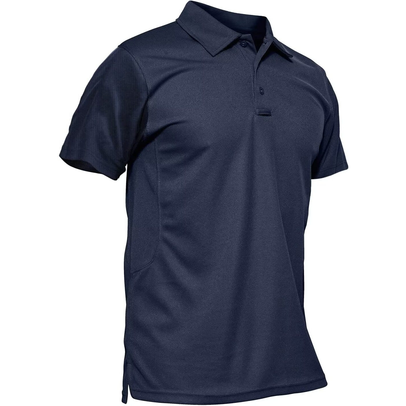 Magcomsen Navy Blue Polo Shirts For Men T Shirts Short-Sleeve Hiking Shirts Hunting Shirt Tactical Shirts Navy M