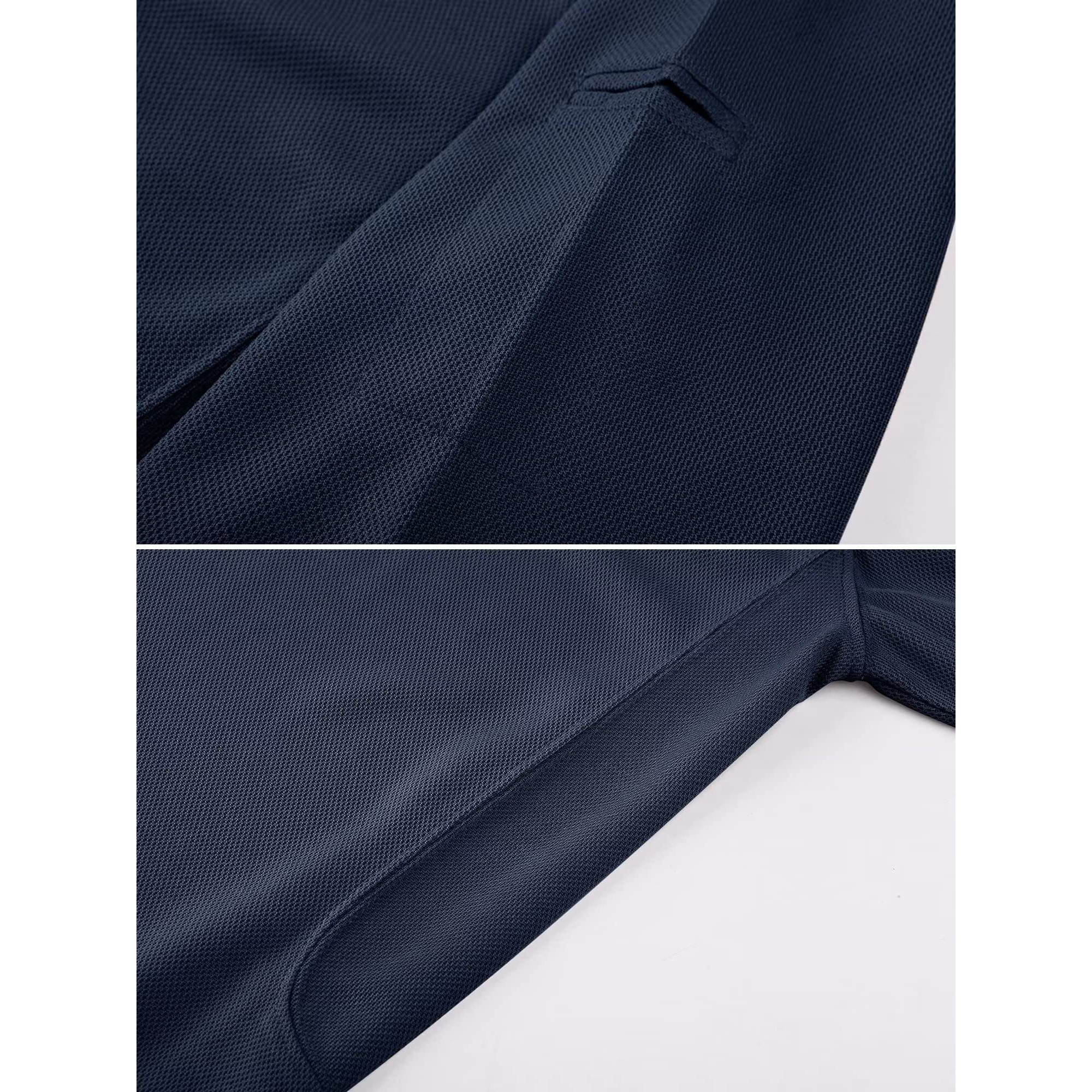 Magcomsen Navy Blue Polo Shirts For Men T Shirts Short-Sleeve Hiking Shirts Hunting Shirt Tactical Shirts Navy M
