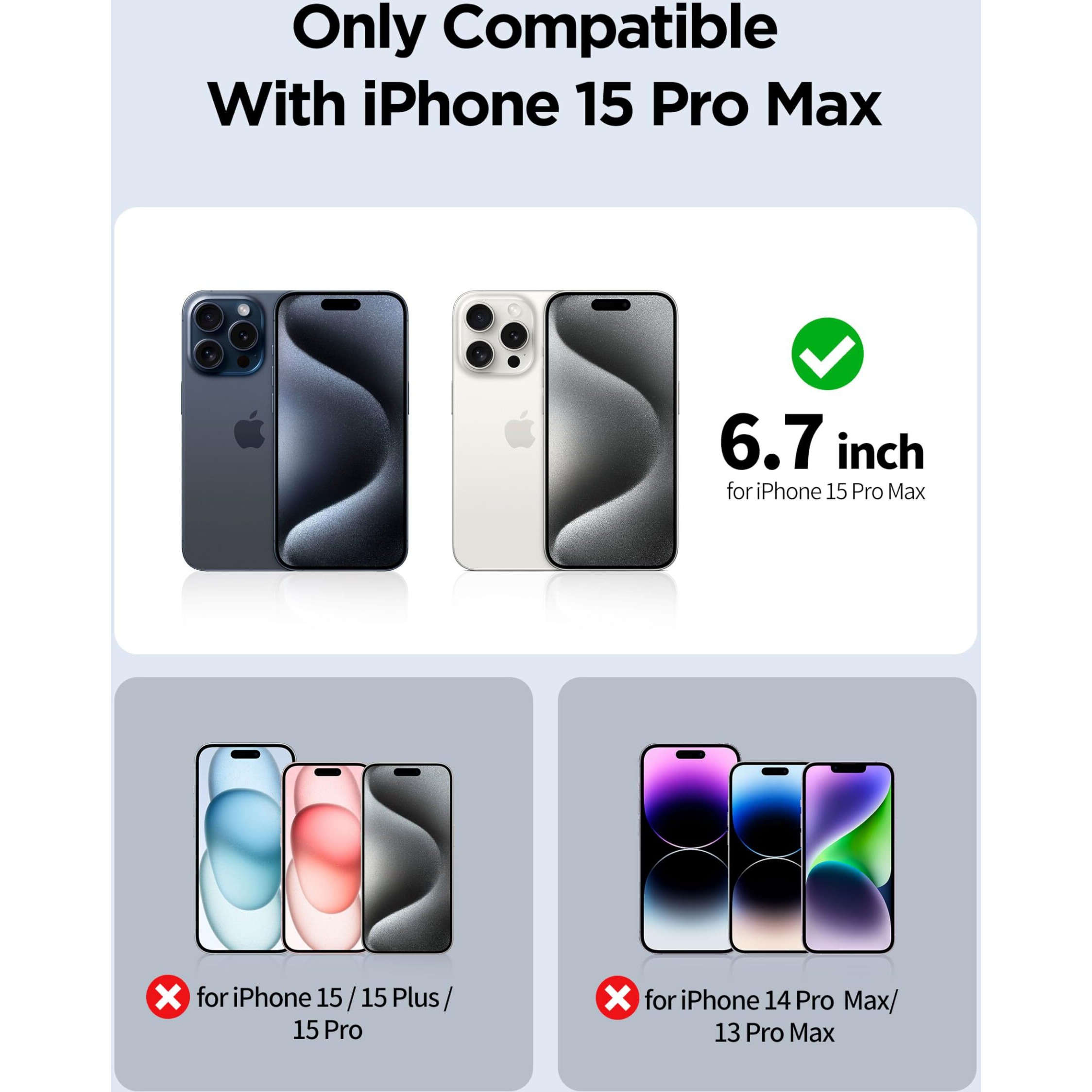 Pddkiss Compatible For Iphone 15 Pro Max Privacy Screen Protector Tempered Glass 6.7 Inch, Pink Gradient Anti Spy Anti Blue Light Hd Easy Installation