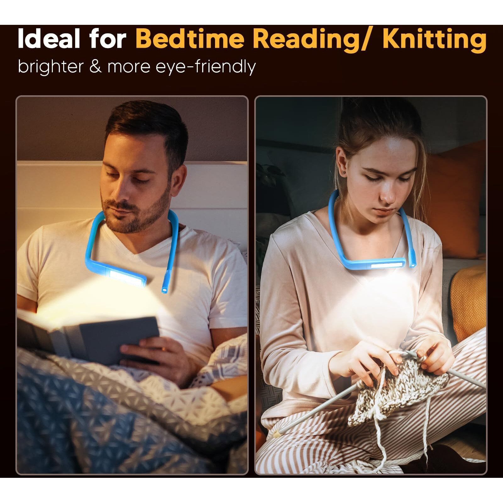 Eastpin Neck Book Light For Reading At Night, Back To School Supplies Dorm Bed Lamp For College Students Teen Girls Boys Stocking Stuffers Christmas Birthday Gifts For Book Lovers Reading Accessories
