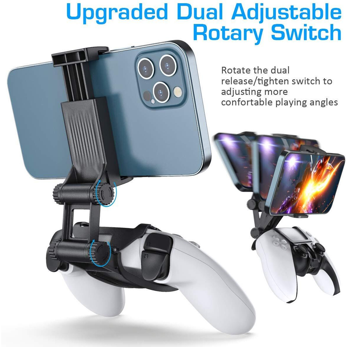 Oivo Ps5 Controller Phone Mount Clip, Mobile Gaming Clip Cell Phone Stand Holder Replacement For Playstation 5 Dualsense Controller Remote Play