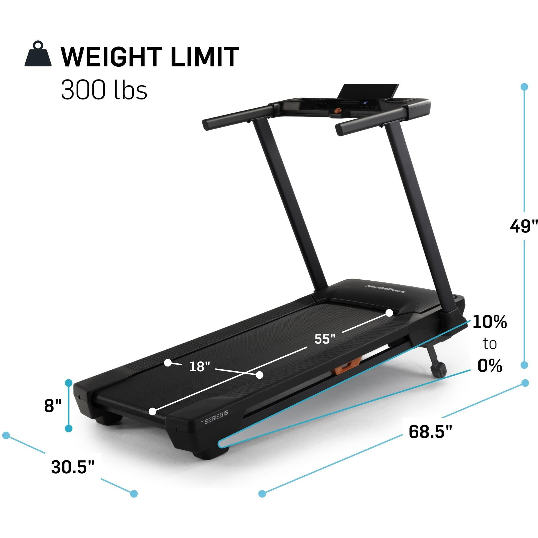 Nordictrack T Series 5 Treadmill + 30-Day Ifit Membership