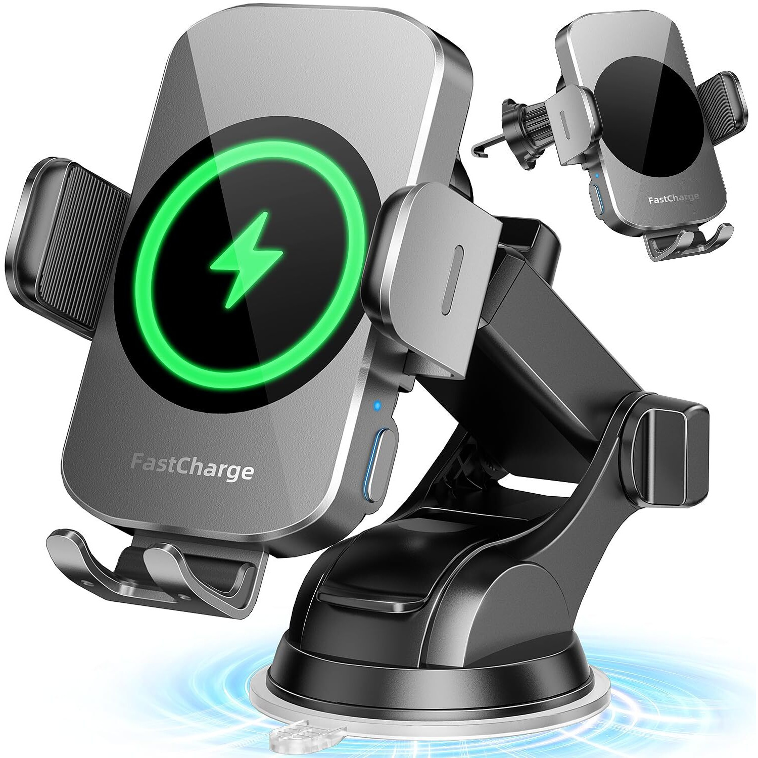 Bothlin Wireless Car Charger, Fast Charging Phone Holder 3 In 1 Phone Mount Auto Clamping Car Accessories Compatible With Iphone 16 15 14 13 12 11 Xs Xr, Samsung S23 Ultra S22 S21 S20/S10+ S9+ Note 9