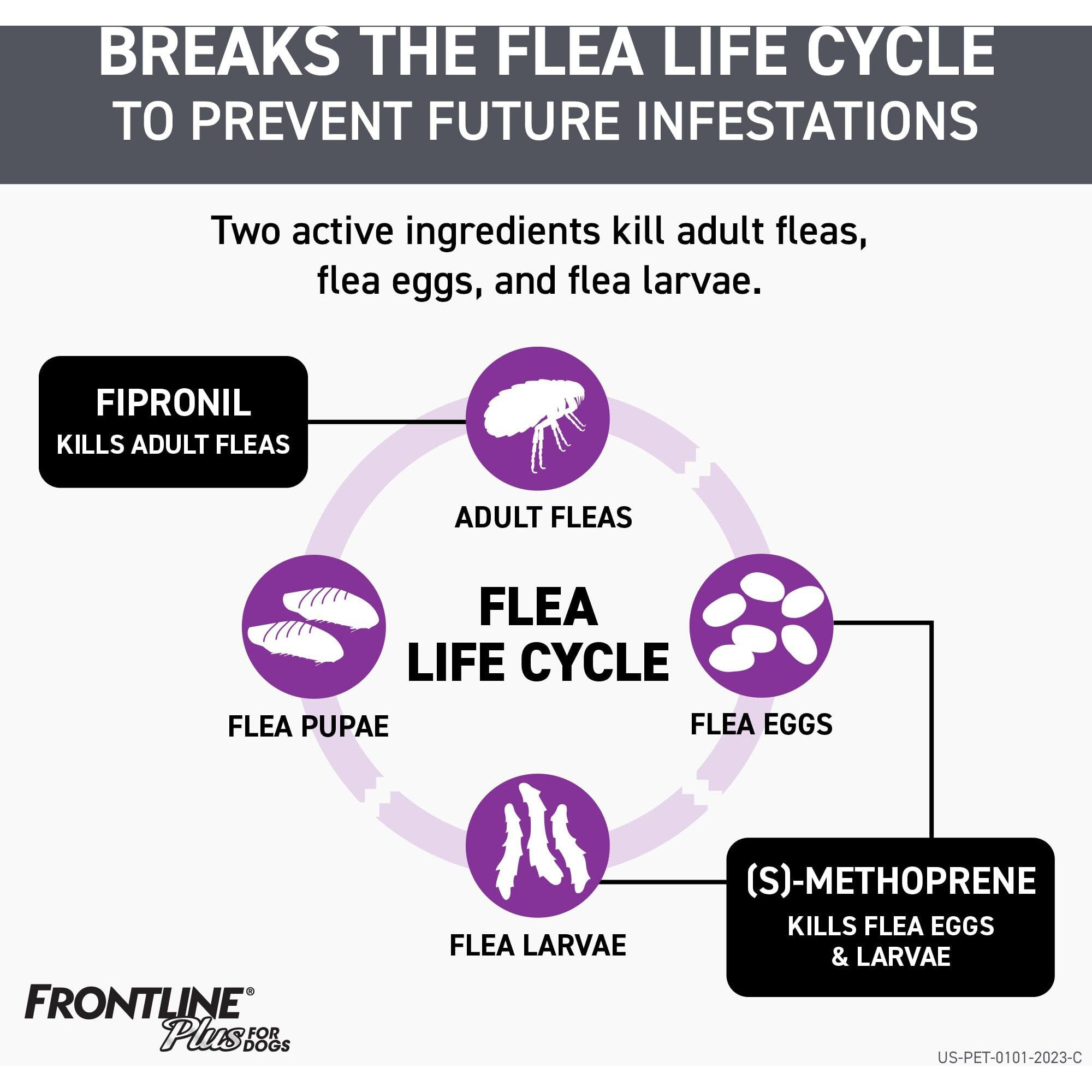 Frontline Plus Flea And Tick Treatment For Medium Dogs Up To 23 To 44 Lbs. 8 Treatments