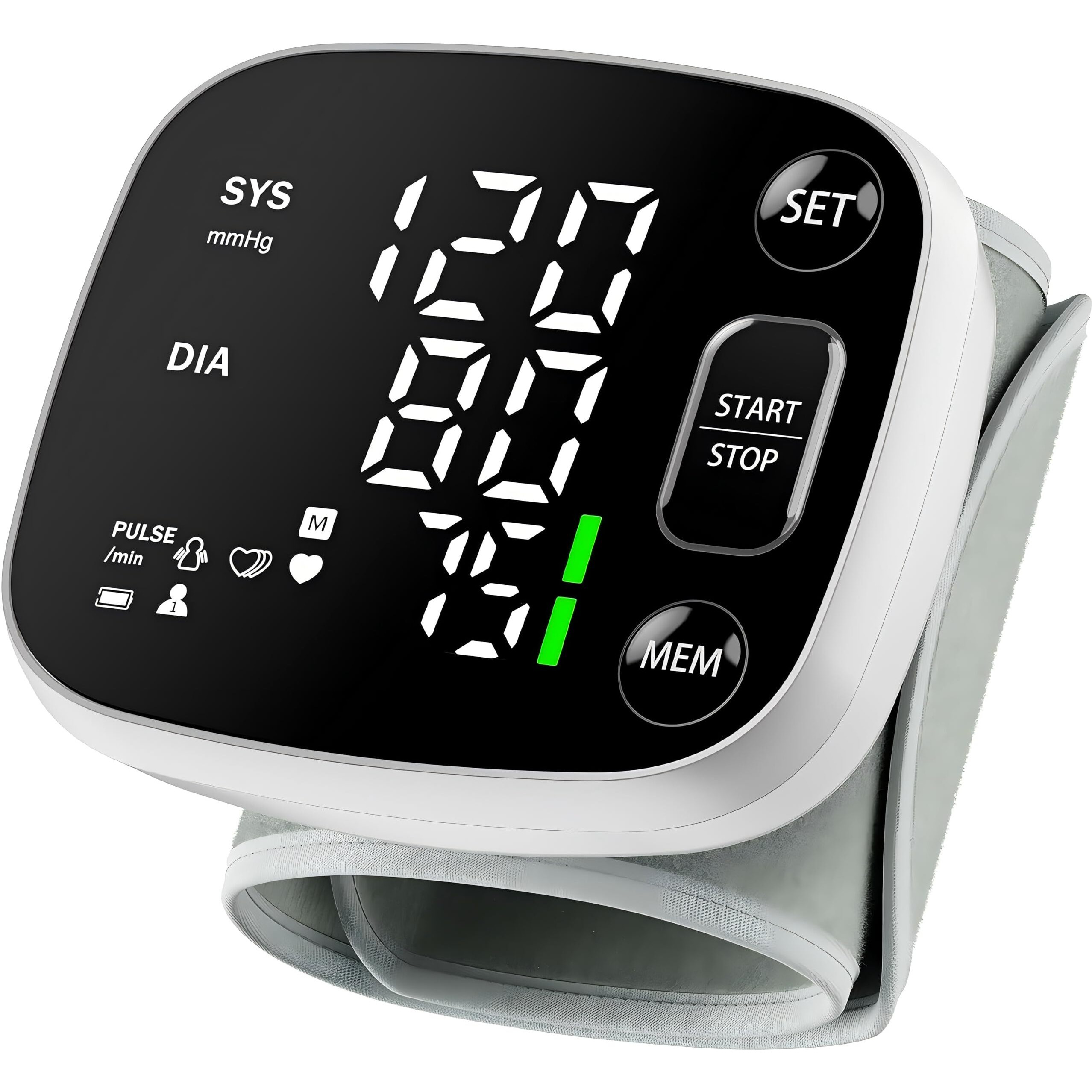 Oklar Blood Pressure Monitors For Home Use Rechargeable Blood Pressure Cuff Wrist Digital Bp Machine With Led Backlit Display, Voice Broadcast, 240 Memory Storage For 2 Users With Carrying Case