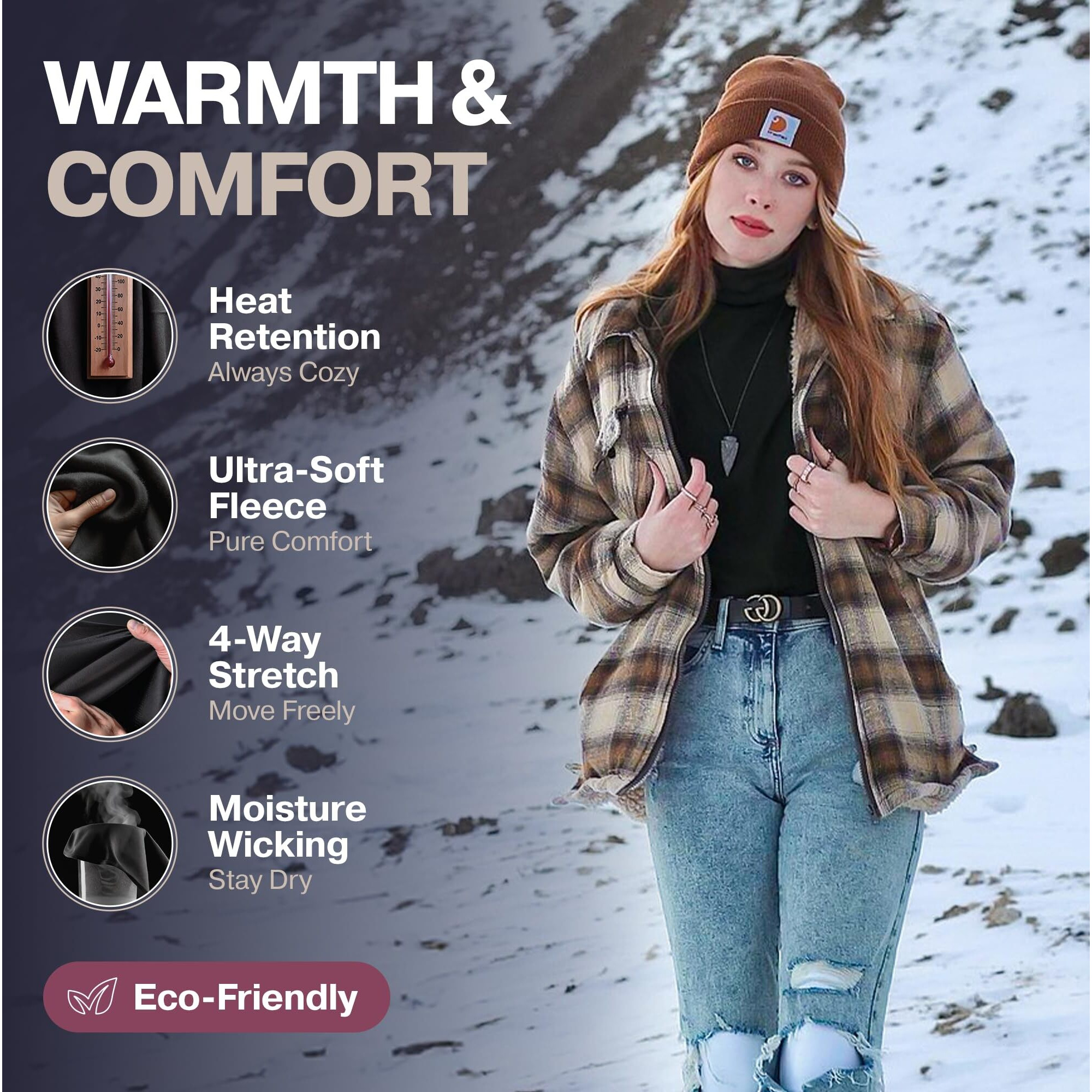 Thermajane Turtleneck Shirt Women, Womens Turtleneck Long Sleeve Thermal Shirts For Women Cold Weather, Womens Thermal Tops (Olive Green, Xx-Small)