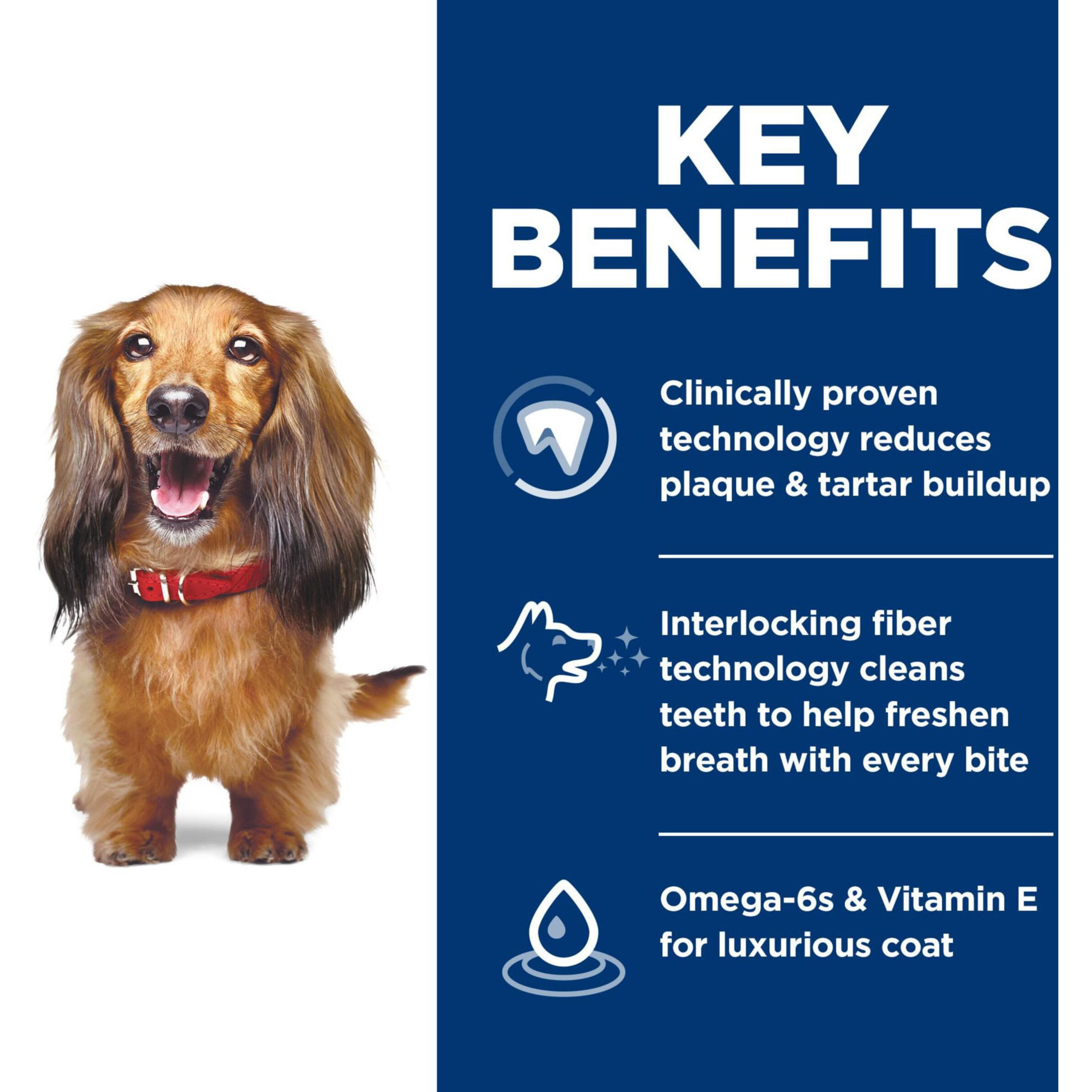 Hill's Science Diet Oral Care, Adult 1-6, Plaque & Tartar Buildup Support, Dry Dog Food, Chicken, Rice, & Barley, 28.5 Lb Bag