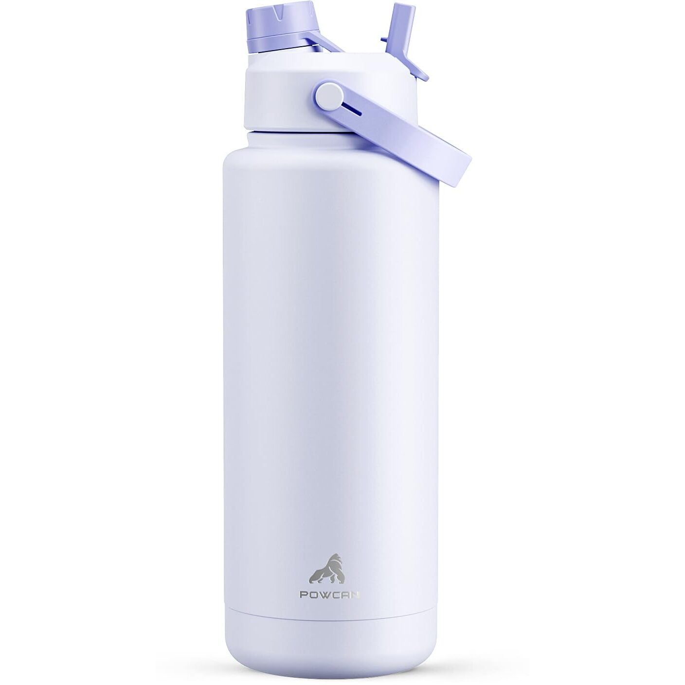 Powcan 40 Oz Insulated Water Bottle With 2-In-1 Straw And Spout Lid, Keep Cold 24H, Leak-Proof, Bpa-Free, Double Wall Stainless Steel Water Bottle For Sports, Gym, Travel, And School (Lupine)