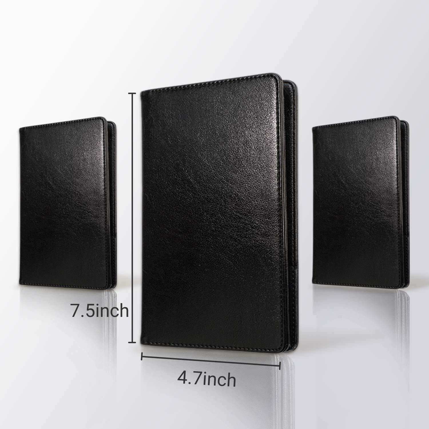 Mymazn Black Server Books For Waitress Book Waiter Book Server Booklet Restaurant Waitstaff Organizer, Serving Book Guest Check Book Holder Money Pocket Fits Server Apron (Black)