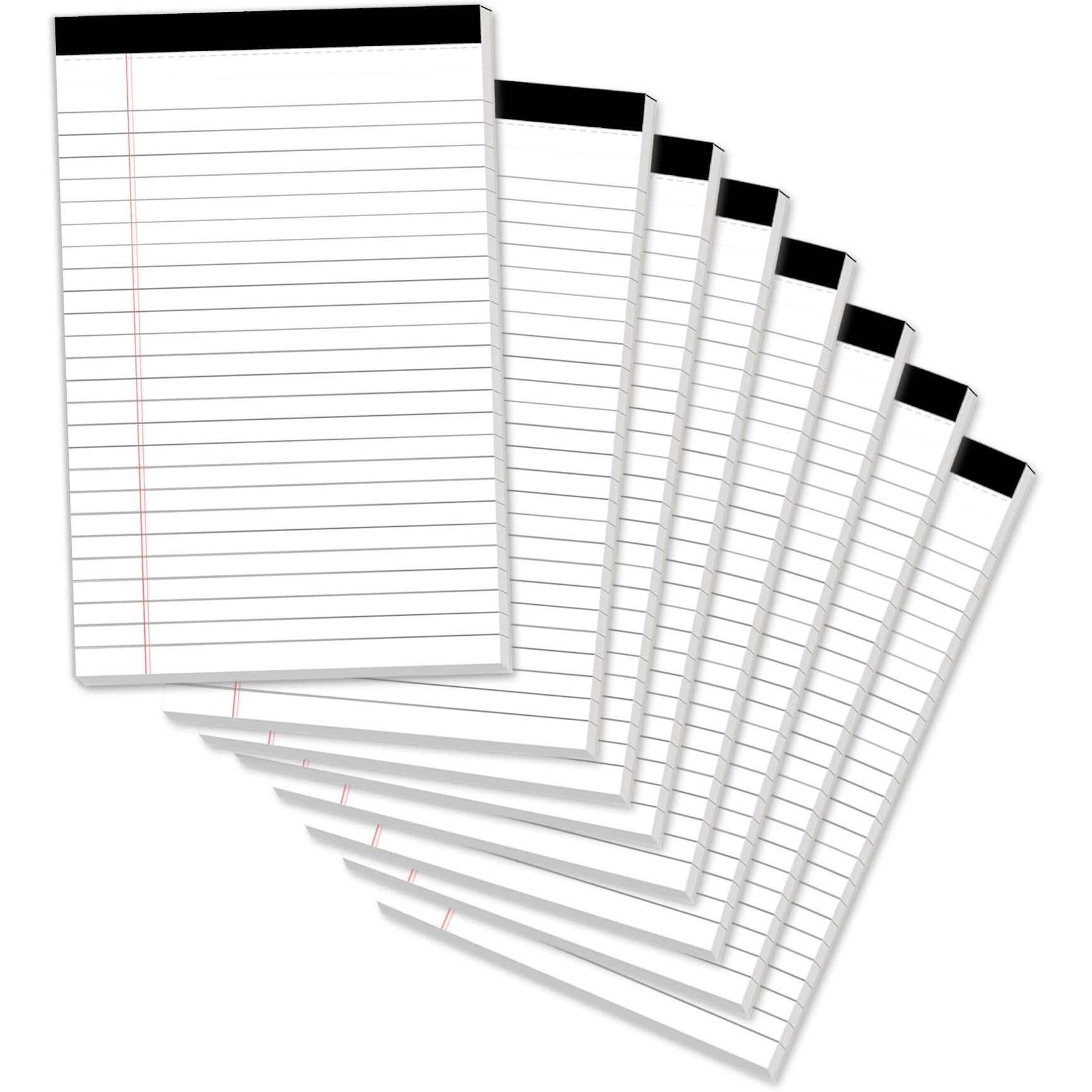 Legal Pads 5 X 8 Inch Notepad, 8 Pack Note Pads College Ruled Perforated Memo Pad For Work Study Daily Note Taking List, Lined Writing Pads Memo Refills Notepads For Office Home School, 30 Sheet/ Pad