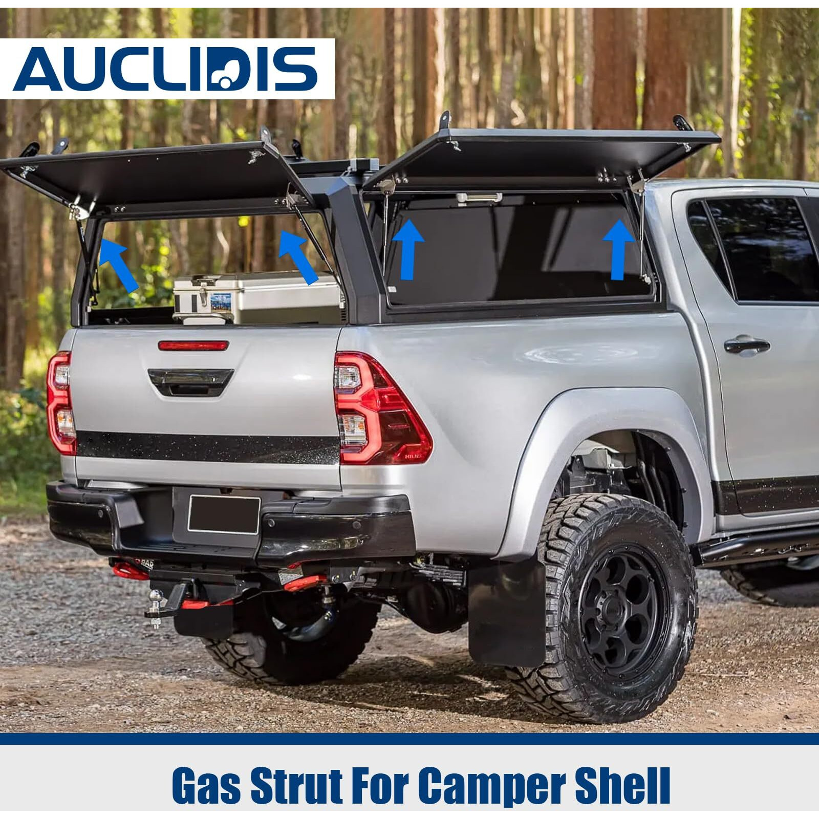 C16-21949 C16-21311 16 Inch 60Lb/267N Gas Strut Shock Lift Support Spring For Leer Camper Shell Truck Topper Cap Canopy Door Window Toolbox Snugtop Replacement Parts, Su1621311, Set Of 2 By Auclidis