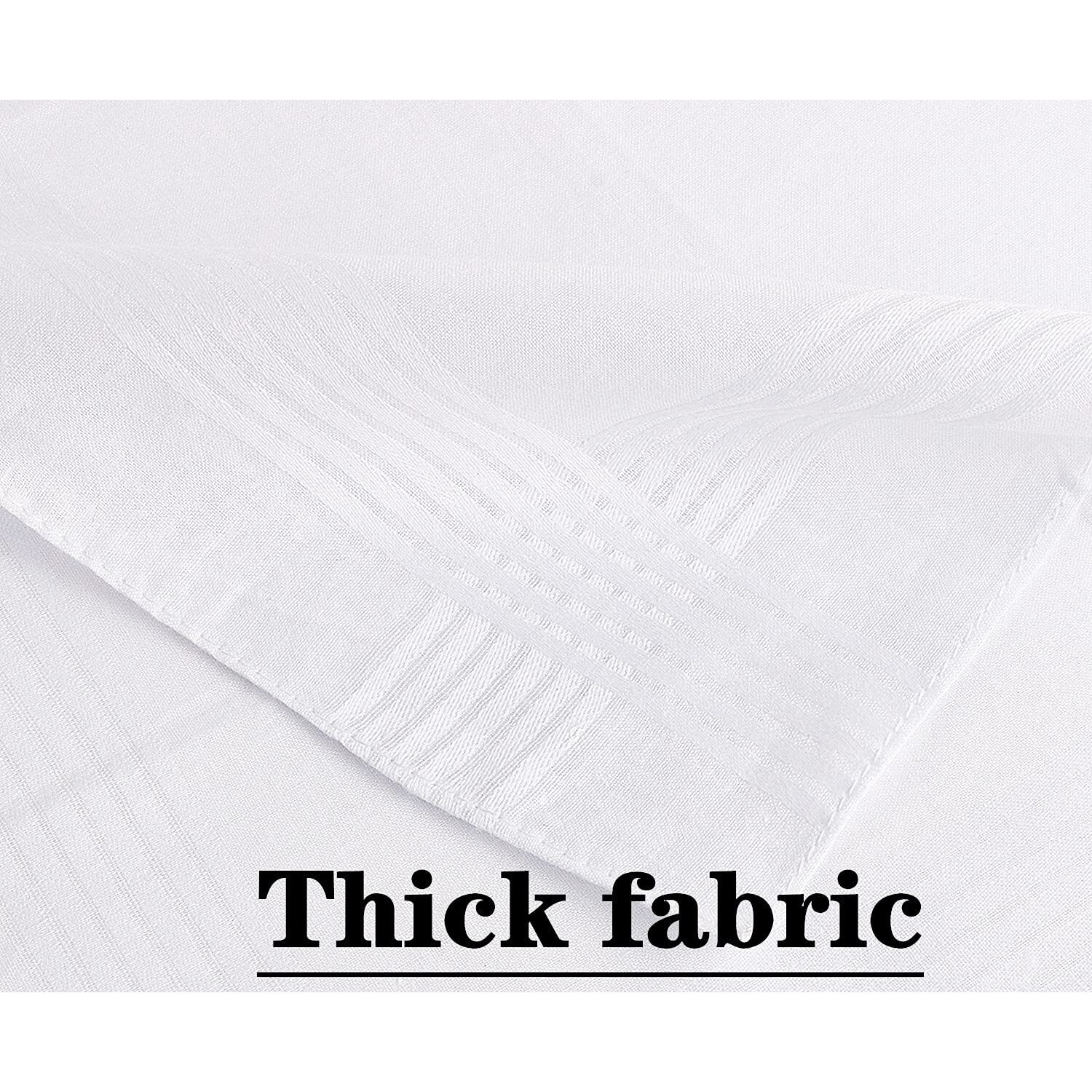 Men's Handkerchiefs 100% Soft Cotton White Hankie Hankerchieves