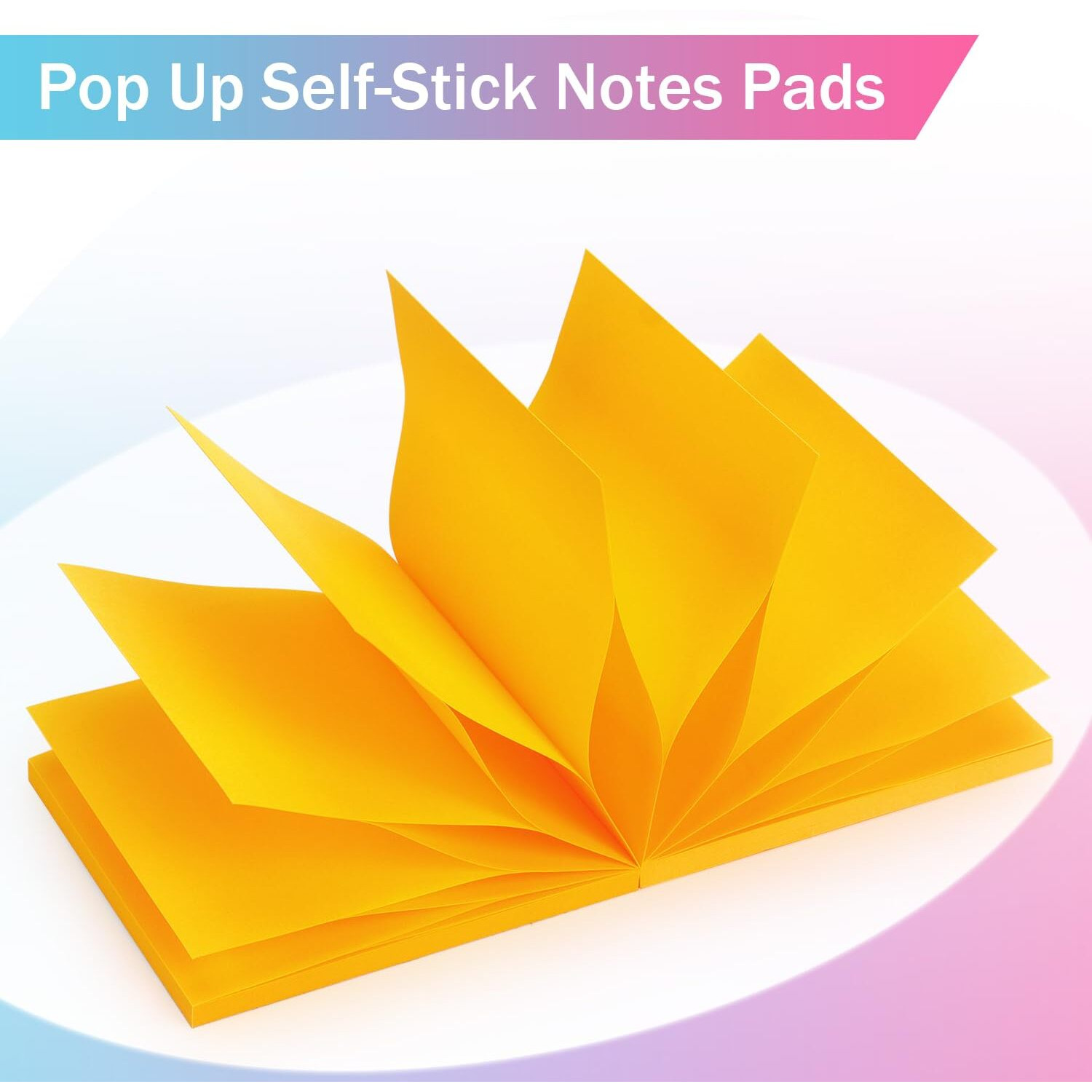 Sticky Notes 3X3 Pop Up Self-Stick Notes Pads With 6 Bright Colors, Easy To Post For Office, Shool, Home, 6 Pads/Pack, 100 Sheets/Pad(Pop Up)