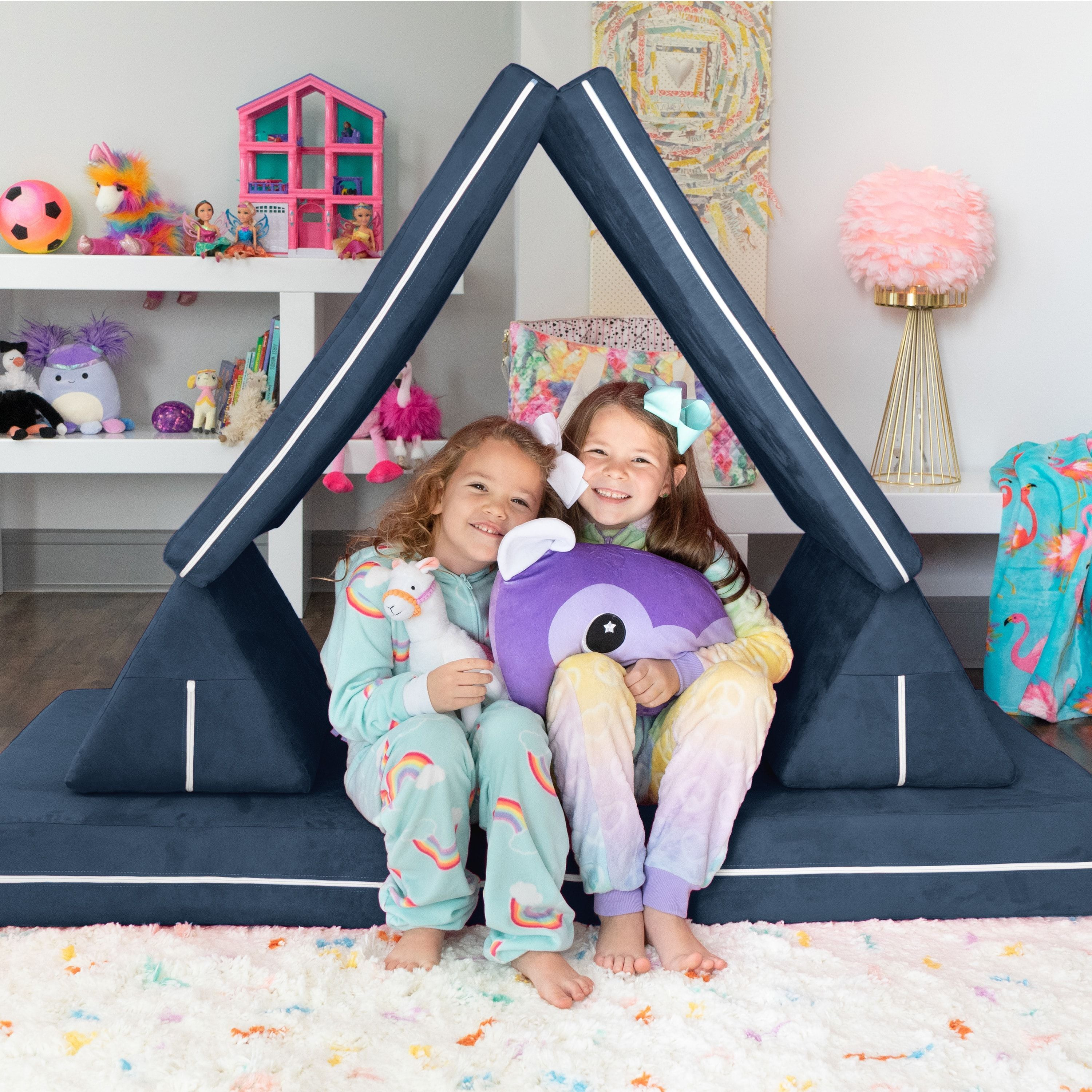 Jaxx Zipline Playscape - Imaginative Furniture Playset For Creative Kids, Navy