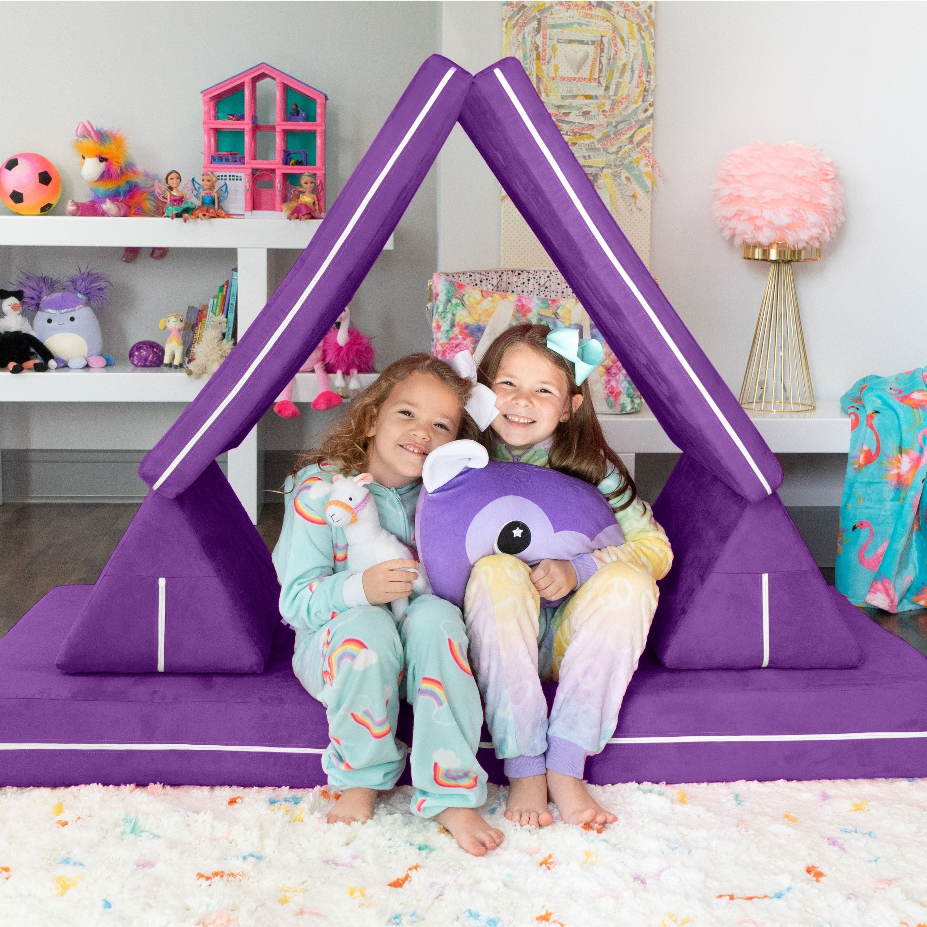 Jaxx Zipline Playscape - Imaginative Furniture Playset For Creative Kids, Grape
