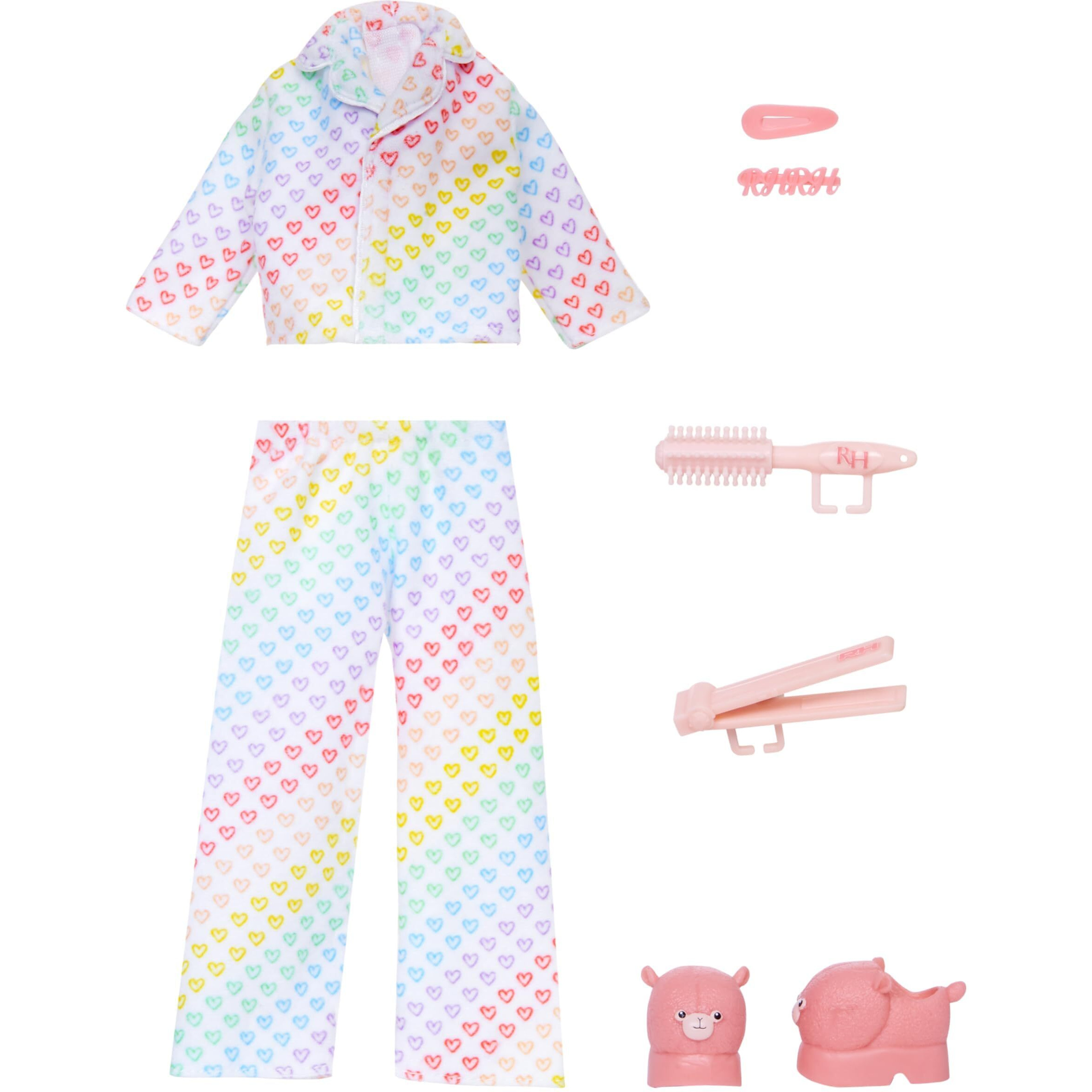 Rainbow High Fashion Pack, Sleepover Includes 1 Full Pj Outfit, Slippers, Jewelry And Play Accessories. Mix & Match With Other Packs To Create Tons Of Fun Looks. Kids Toy Gift Ages 4-12 Years