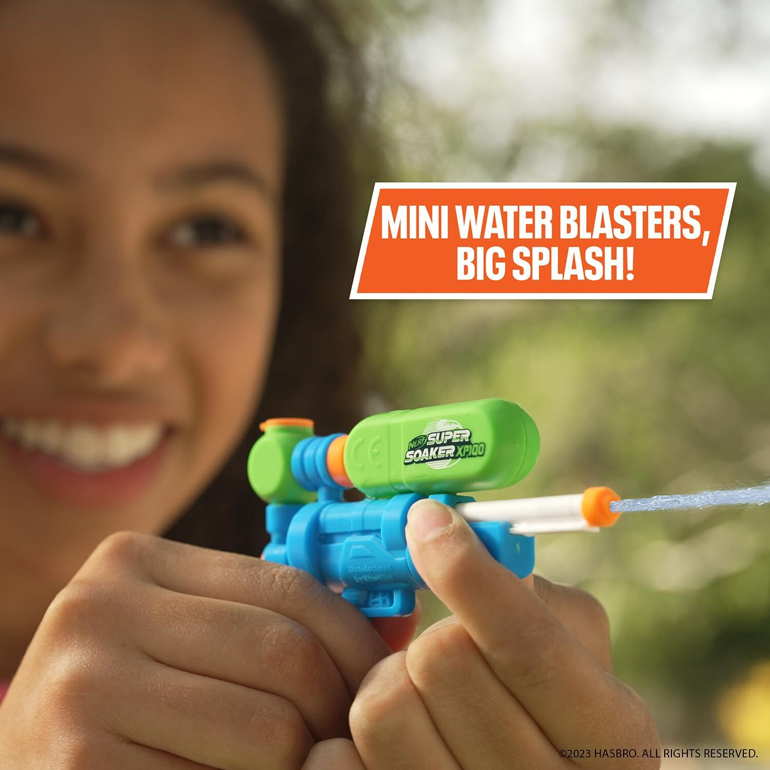 Nerf Super Soaker Nano Soakers With Keychain - 2 Pack Mini Water Blasters With 18 Ft Range For Big Battles