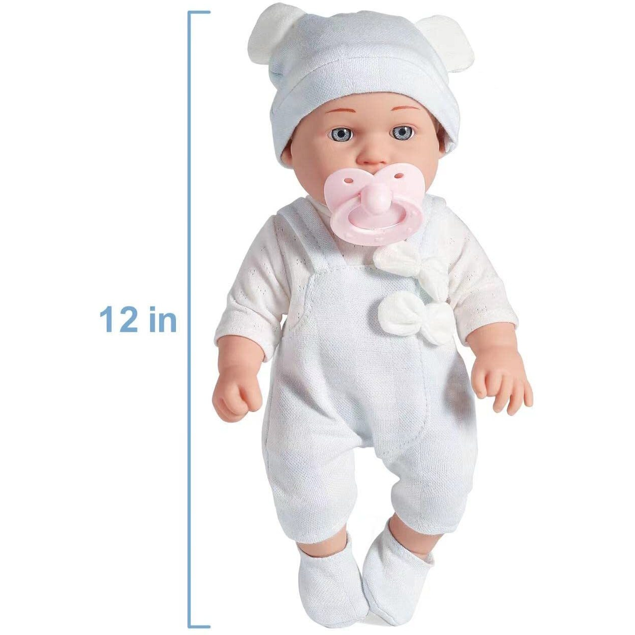 Edollable 12 Inches Realistic Twins Baby Doll With Clothes And Pacifiers, Boy And Girl Baby Dolls Toy Set For Toddler Girls 36 Months And Up