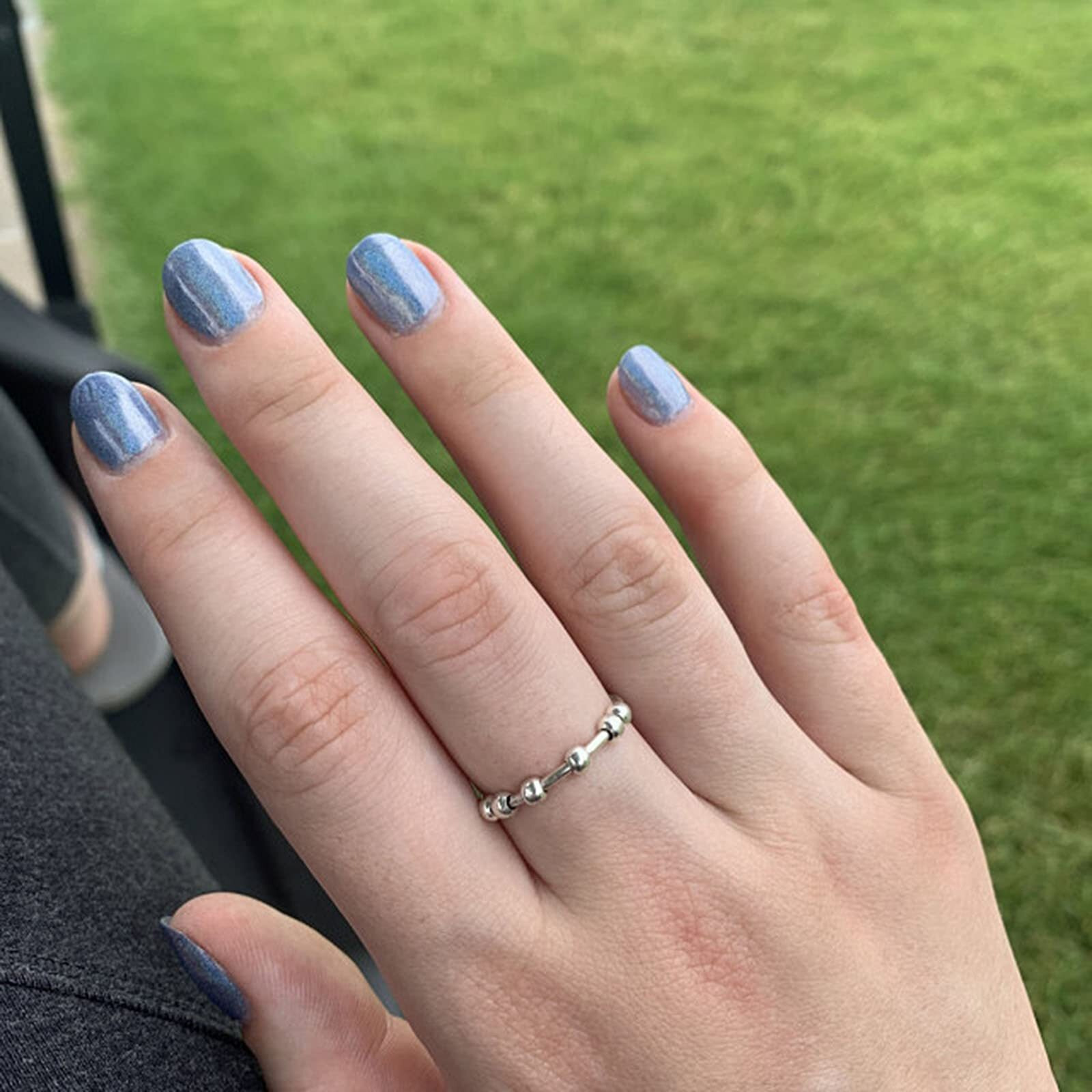 Hocegcuy Fidget Ring Anxiety Ring For Women Bead Ring, Anti Worry Ring Dainty Minimalist Ring Gift For Her, Spinning Fidget Rings For Men Stress Relief Fidget Toys