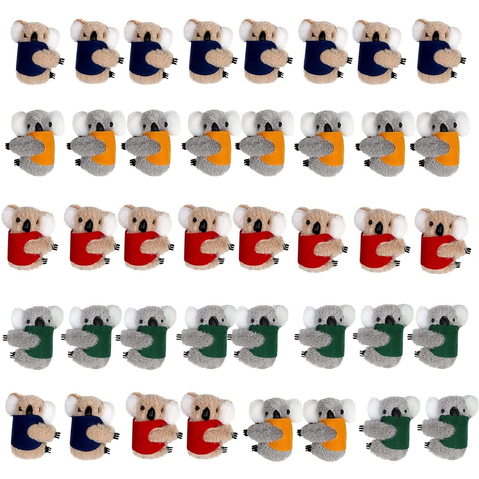 Rzjslshanhai 40Pcs Koala Stuffed Animal Pencil Toppers - Cute Fuzzy Koala Bear Hugger Plush Pencil Clips