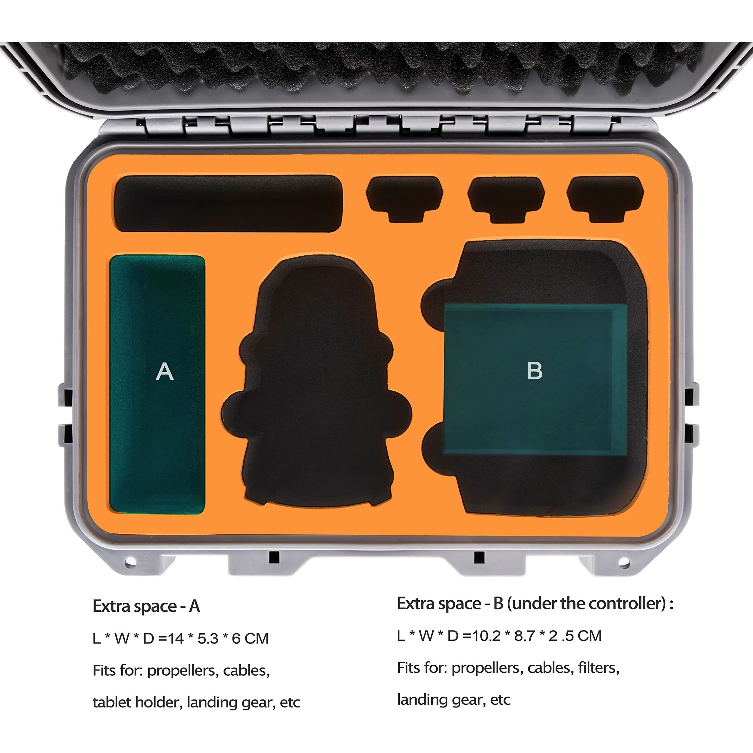 Yeteeth Mini 2/Mini 2 Se/Mini 4K Hard Case, Waterproof Pressure Resistant Carrying Case For Dji Mini 2/Mini 2 Se/Mini 4K Accessories (Included Should Strap)