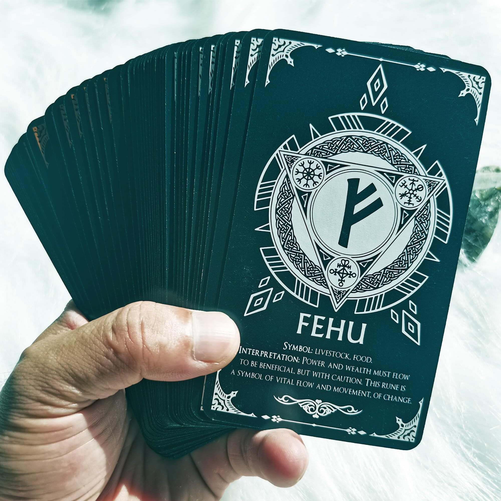 Han Yu Bowen Oracle Cards, Runes Tarot Cards,Dual Color Card,Tarot Cards Deck,Tarot Cards For Beginners,Tarot Cards With Meanings On Them
