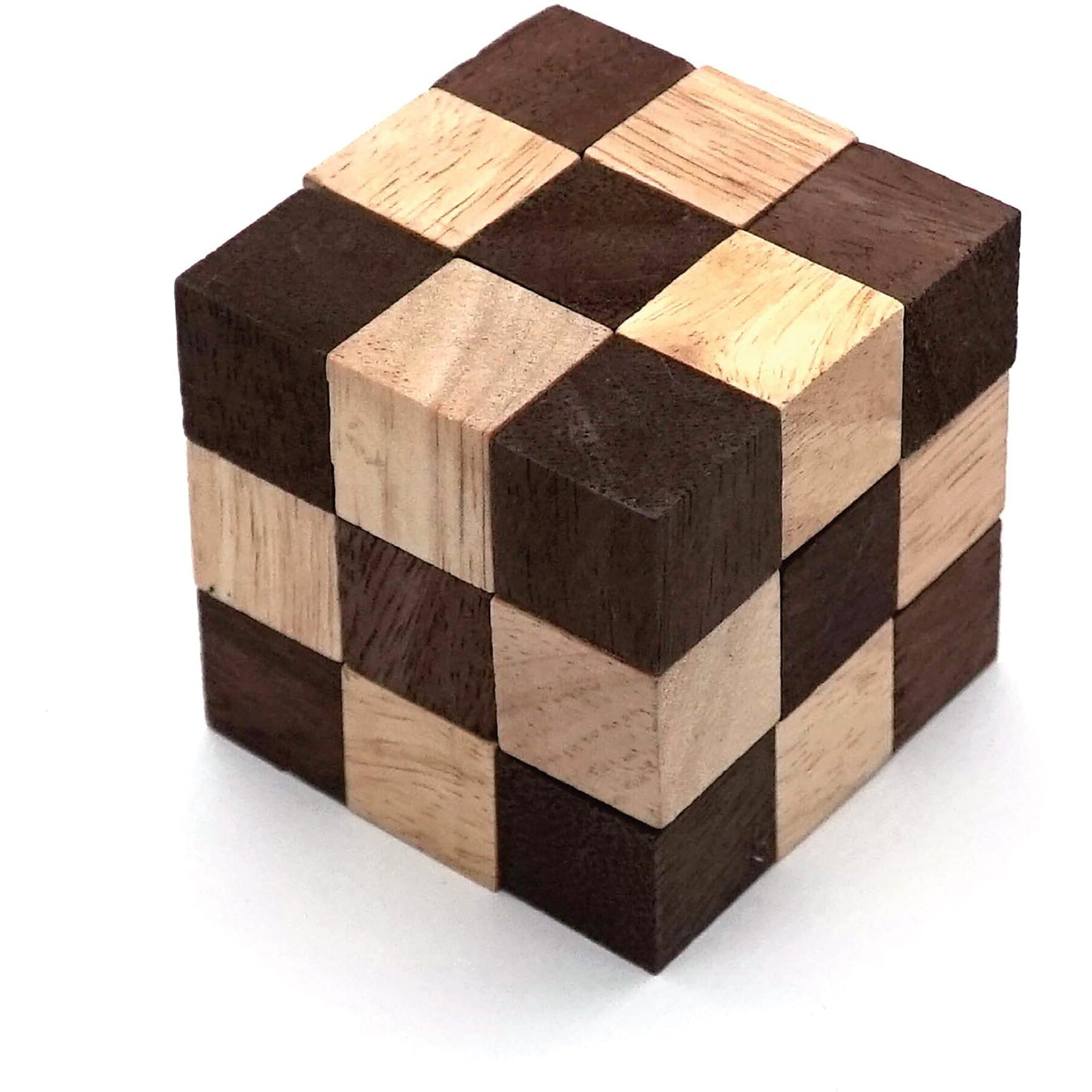 Bsiri Snake Puzzle Cube Classic Games (M Size) - 3D Mind Puzzles For Adults In Hand With Wooden Cube Designs Of Magic Game For Educational Brain Games For Kids To Challenges Brain Teasers Puzzles Kids