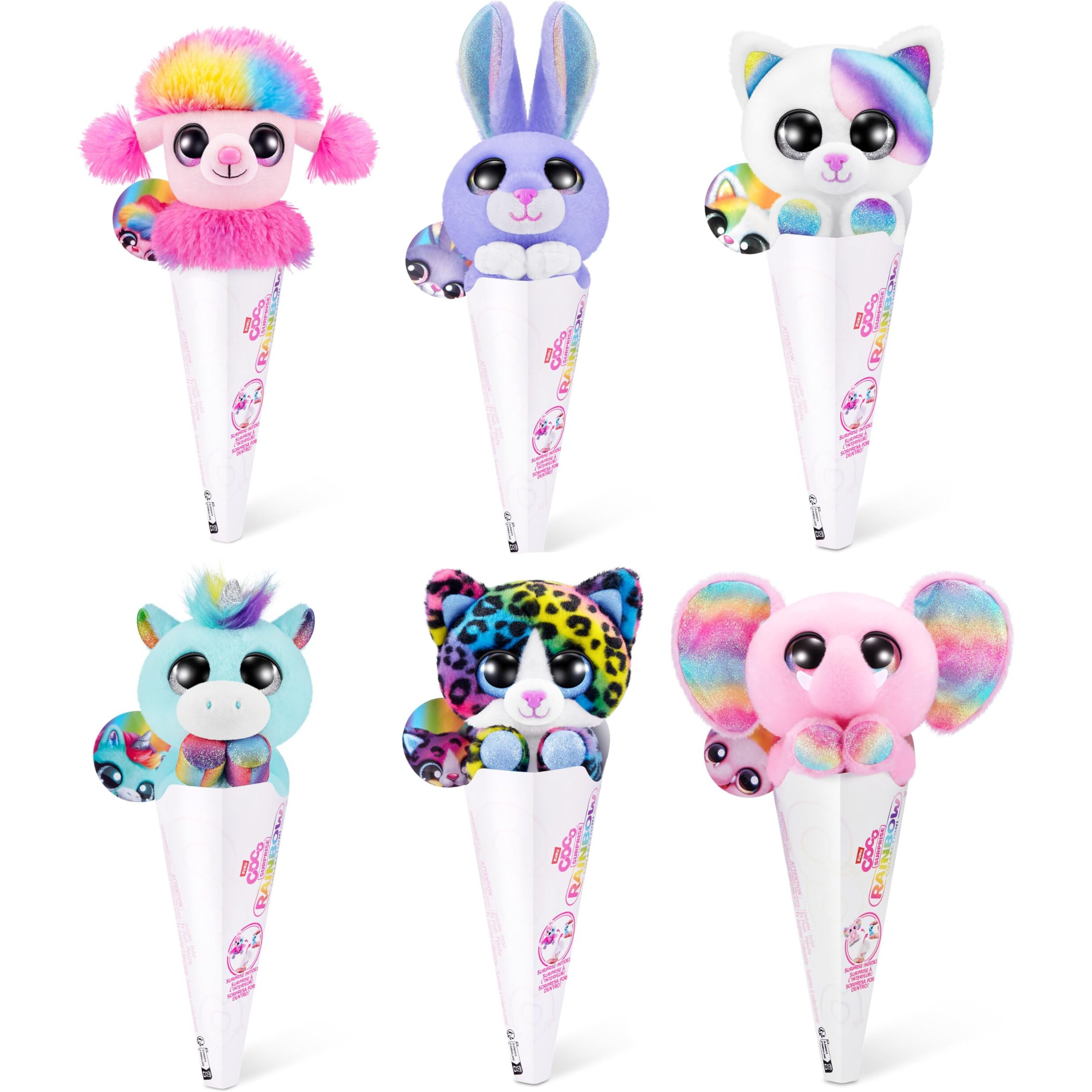 Coco Surprise Rainbow Series 1 Cone Plush (3 Pcs) Mail Box